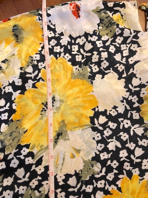 Donovan Galvani of Dallas Blouse Women’s M Floral Yellow White Shirt Top Vintage