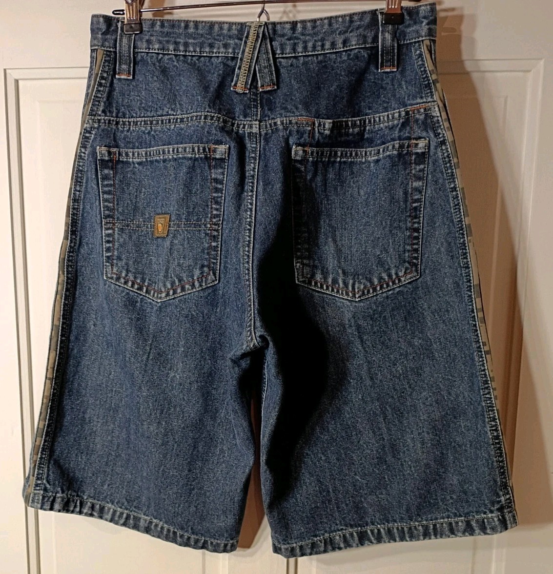 Vtg WRG JEANS CO. ATG Streetware SHORTS 16 Reg. 28″ Waist Unisex Y2K Denim/Camo