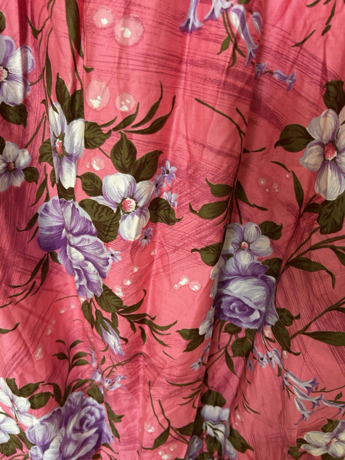 Vintage Sears Floral House Dress Size M 12-14 Pink Mumu Gown Cotton Granny