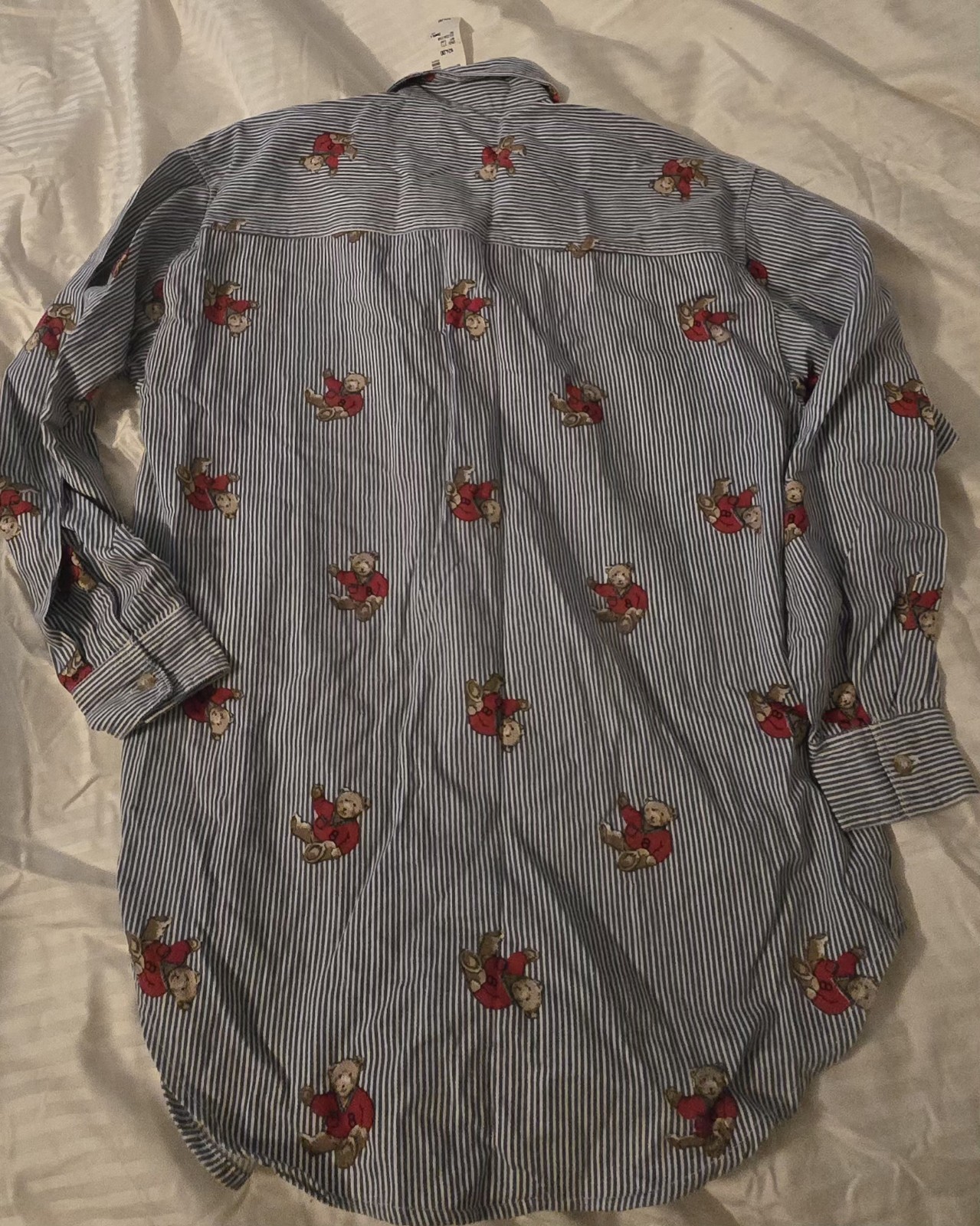 Vintage QUIZZ New York Teddybear Button Down Shirt Women’s Size Small. NWT