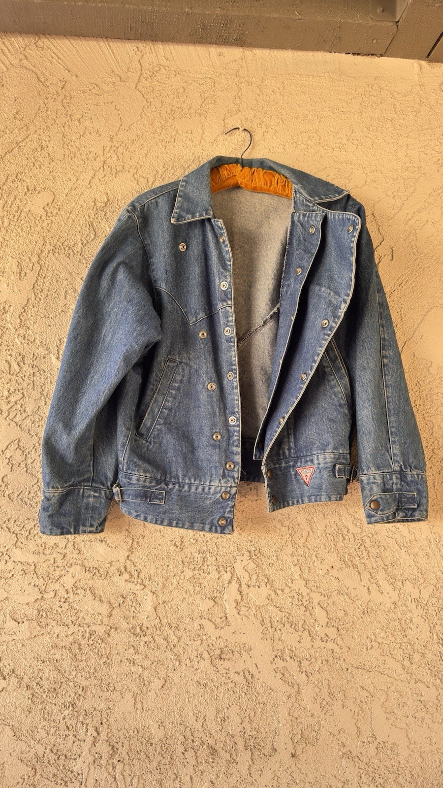 RARE Georges Marciano Guess 80’s 90’s Denim Jacket Blue Size S Vintage NICE