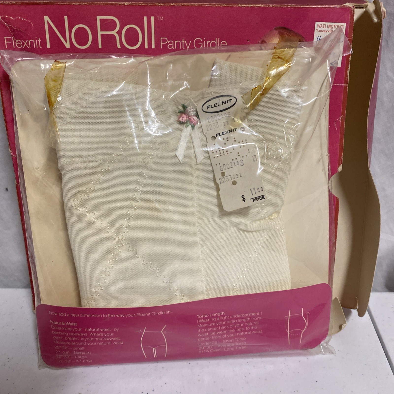 1969 FLEXNIT No Roll Panty Girdle LONG LEG – SMALL 25/26 NEW NOS Made in USA