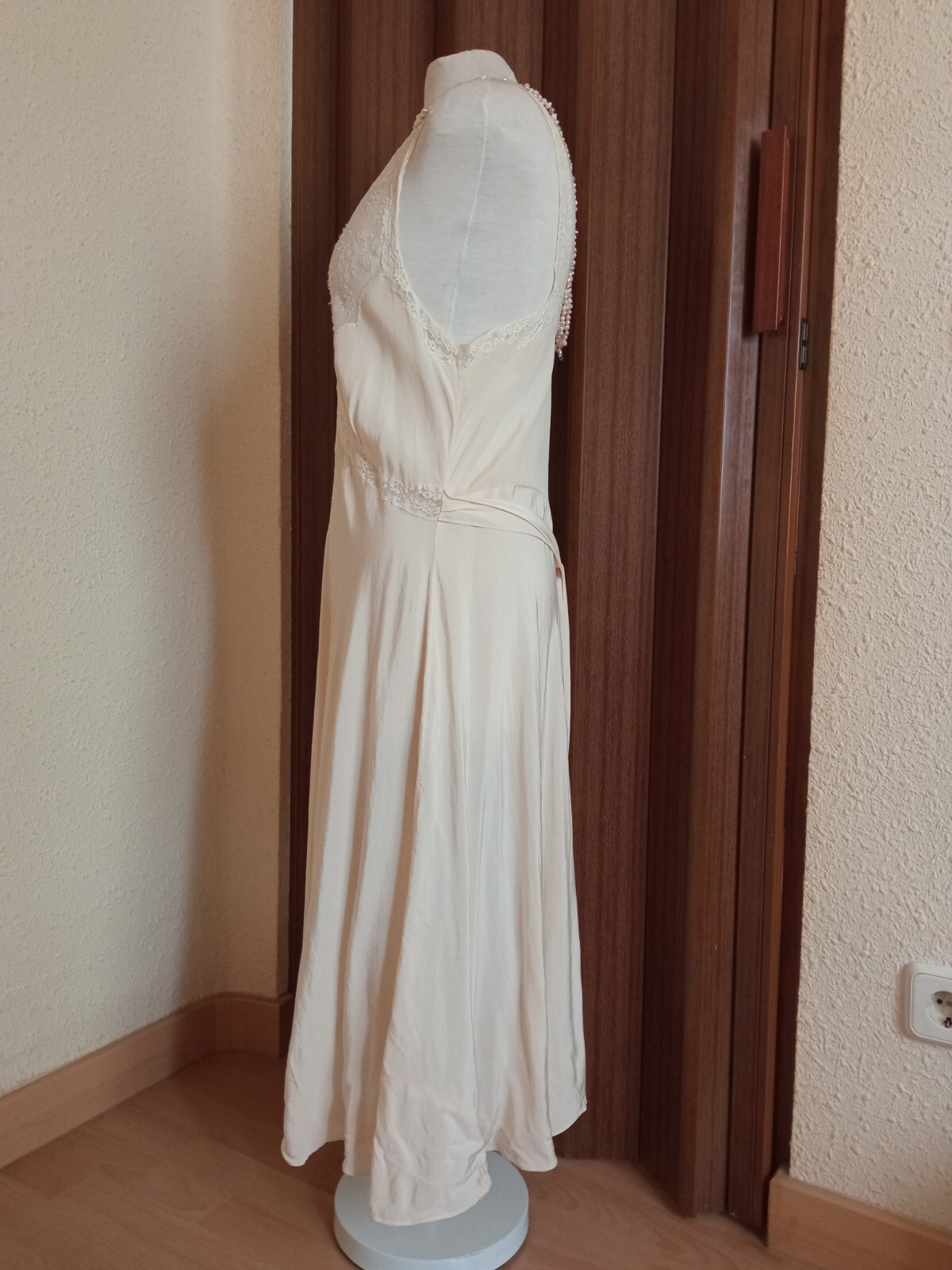 Vintage 1940s Bridal Silk Nightgown/Peignor Set – Honeymoon -S