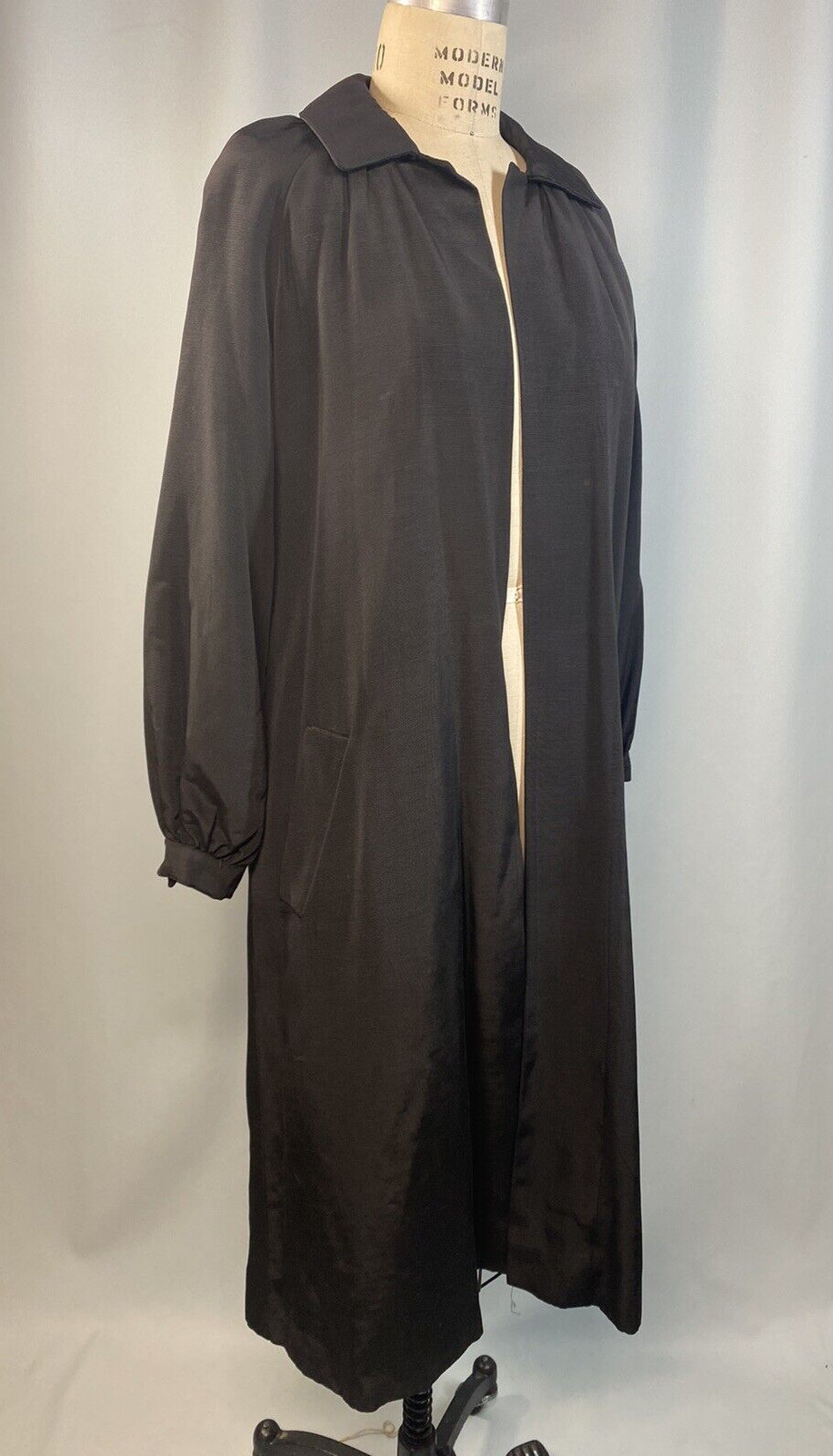 Vintage Coat SIZE SMALL TO MEDIUM navy blue wool lined 40s 50s classic
