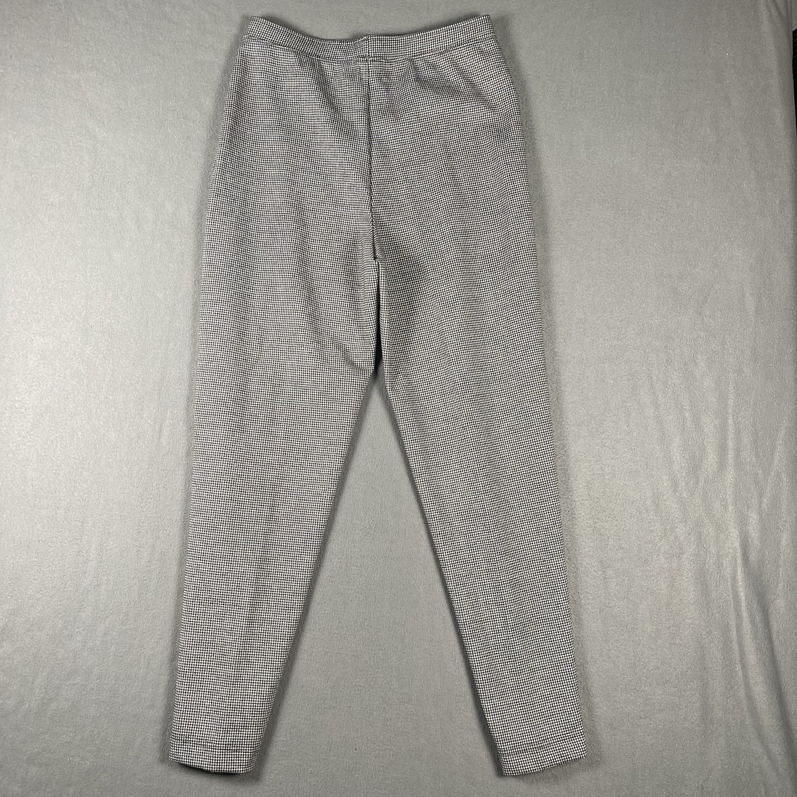 Vtg Sear Classic Elements Womens Pants Black Gray Check Medium USA Made NWT