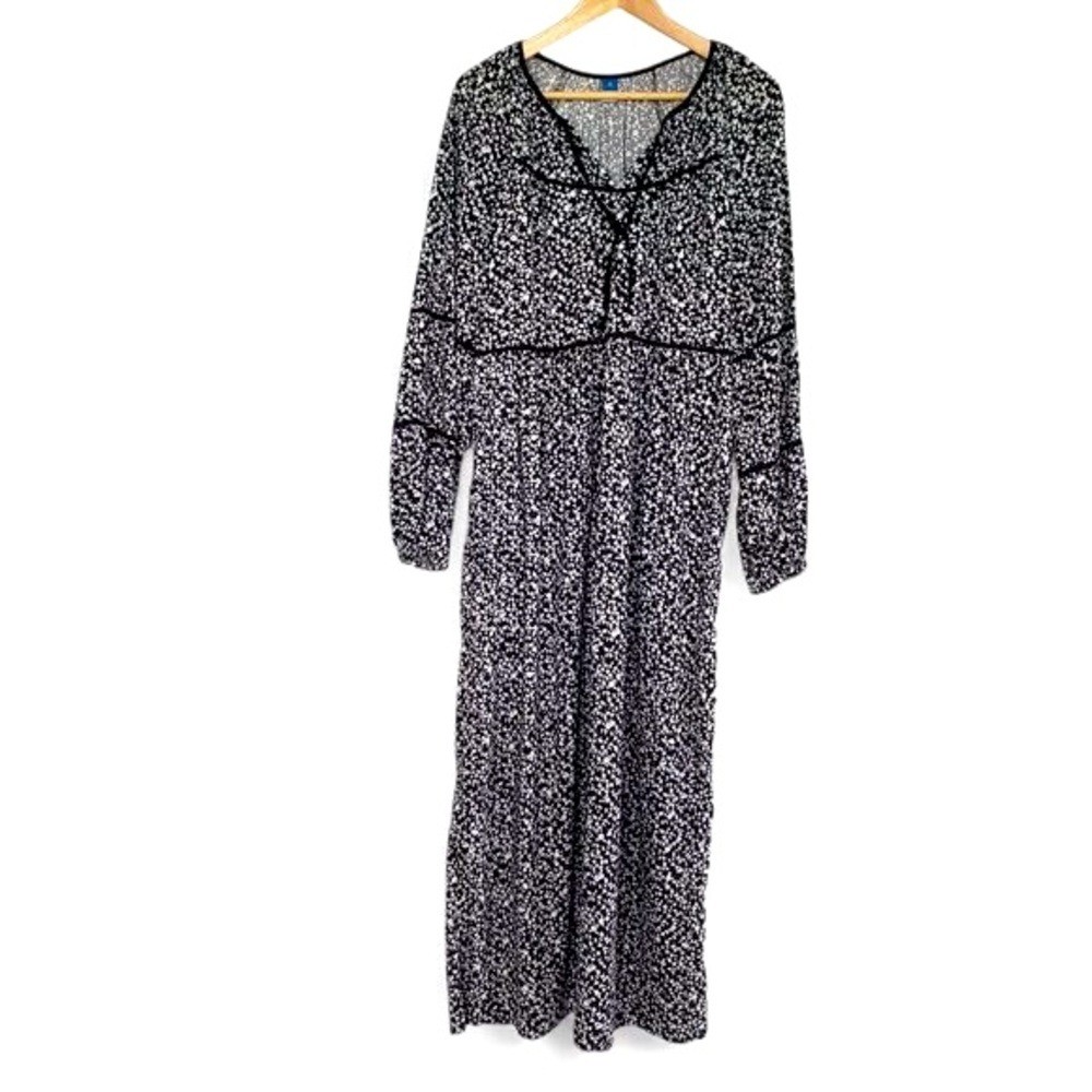 NWT Old Navy Maxi Dress Women’s Puff Sleeve Floral Print Prairie Country MT