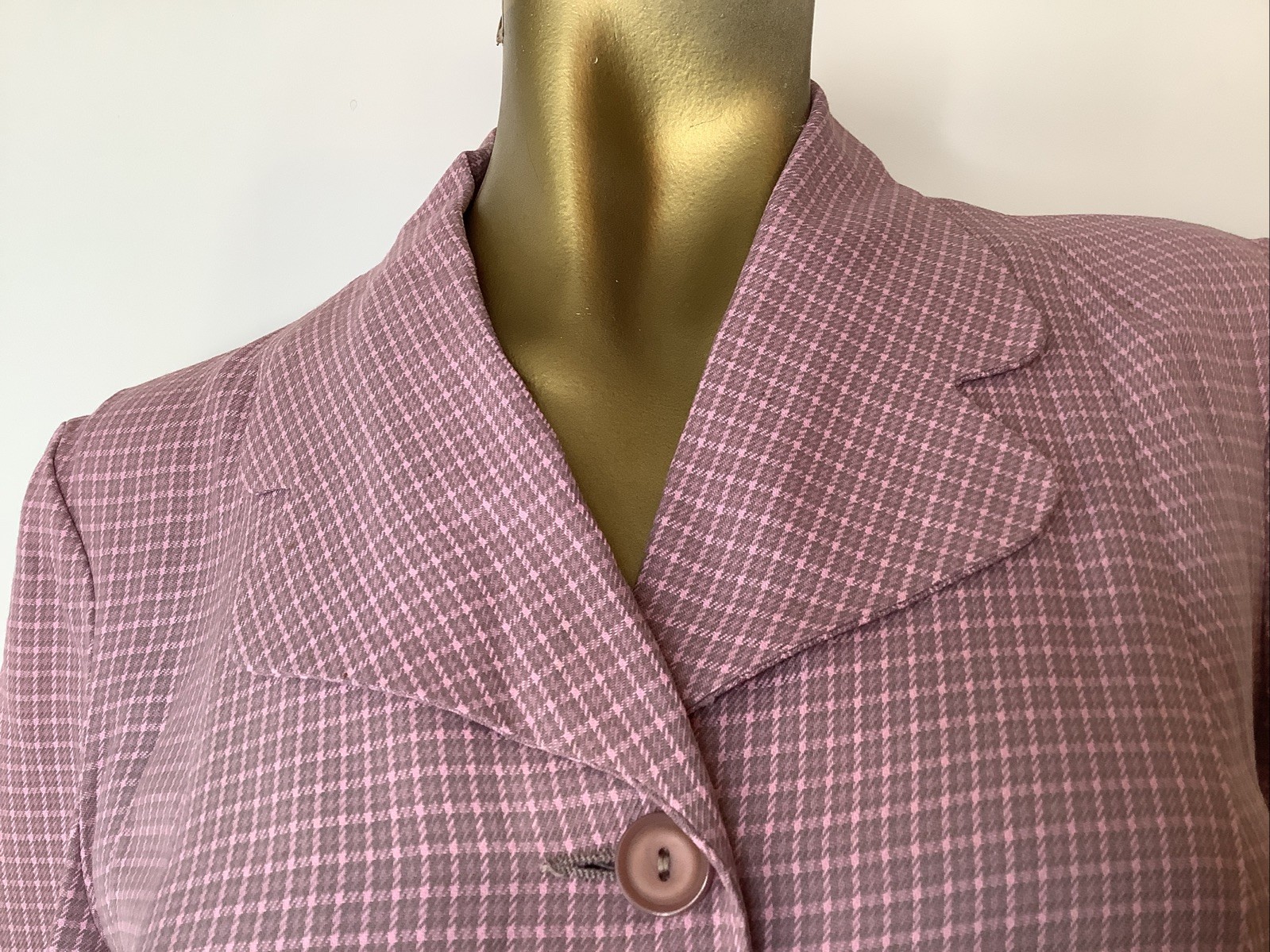Vintage Skirt And Blazer Fashioned By Lampl Secretary Geek Checkered