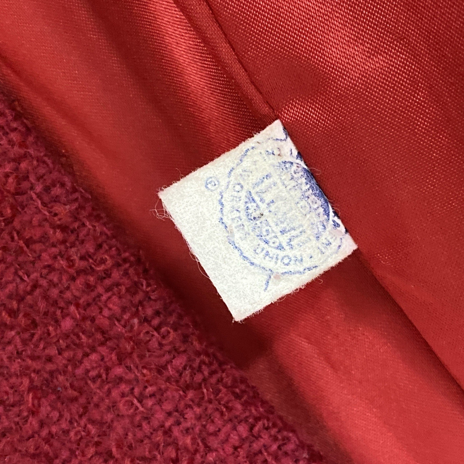Vintage Union Made 60’s Coat Womens S/M Pink Boucle 3/4 Sleeve Classic Timeless