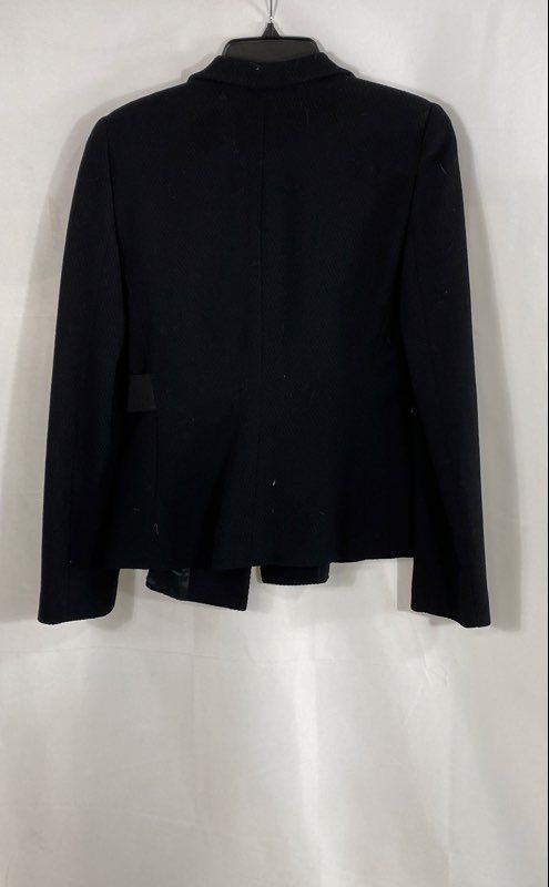 Vintage 00s Emporio Armani Women’s Black Virgin Wool Belted Blazer Jacket 10