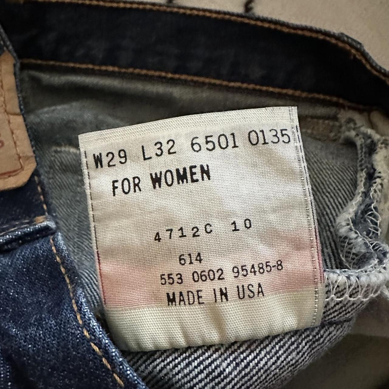 Vintage 90s Dark Levis 501s Size 27×32