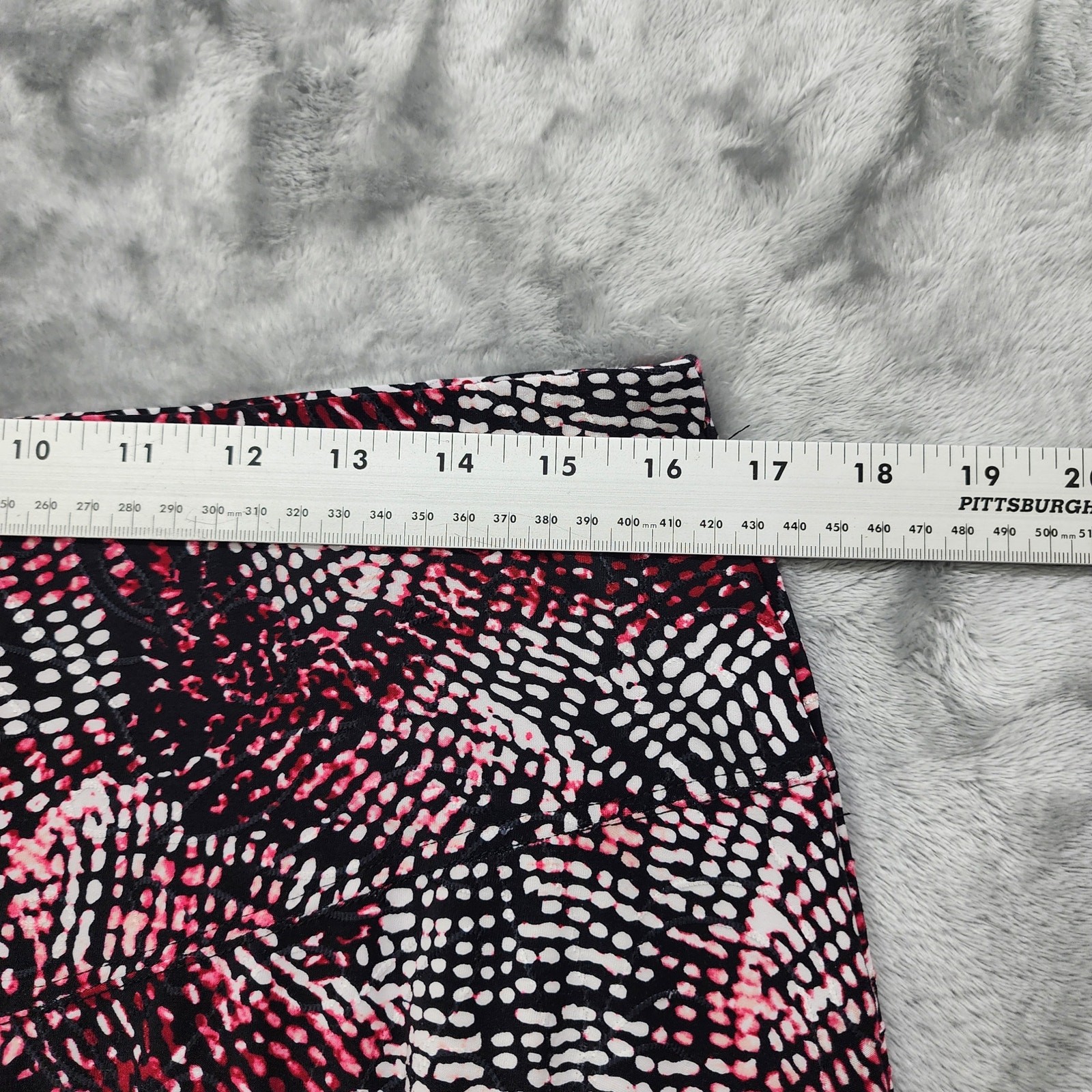 Vintage JM Collection Skirt Womens P/L PETITE Pink Black Pull On A-Line Midi