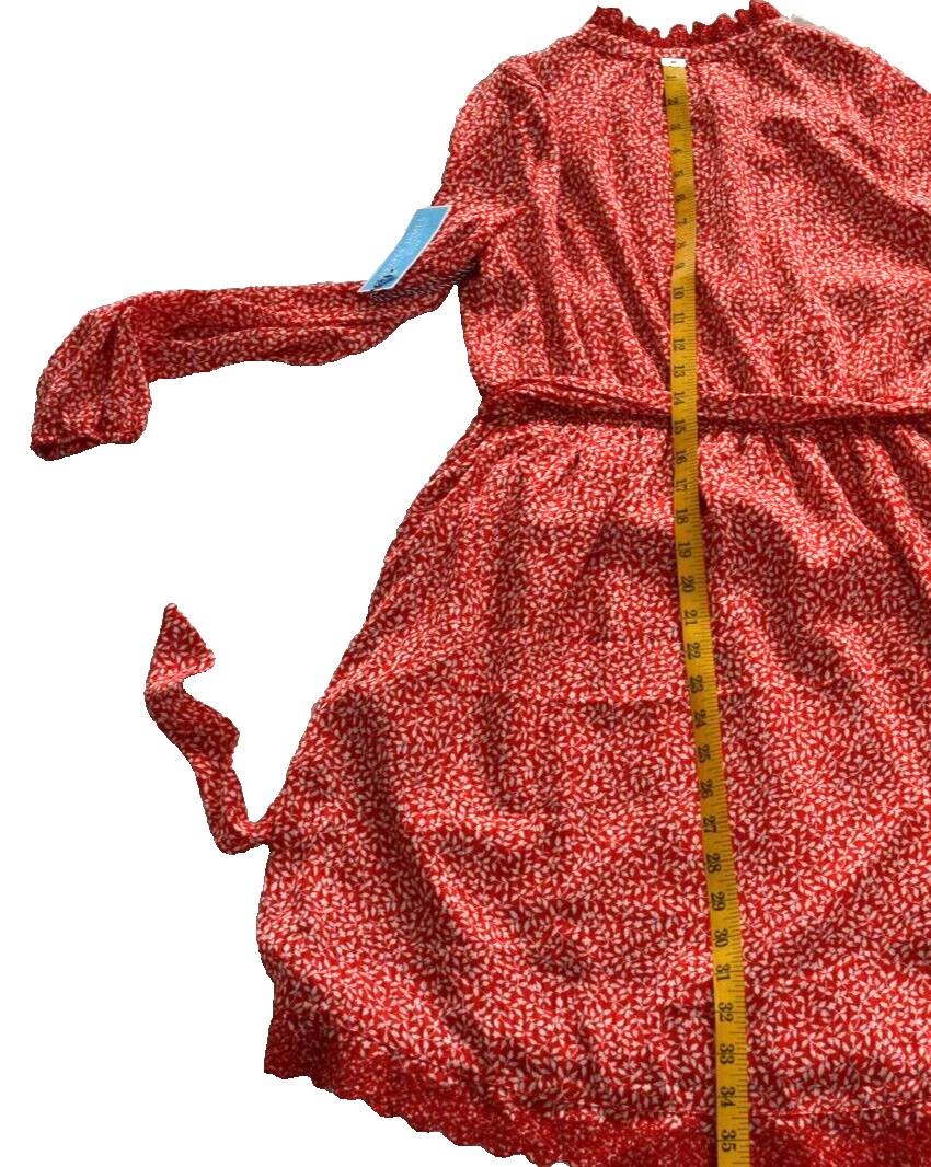 DRAPER JAMES Button Front Shirt Dress RED/CREAM Size S Vintage Fully Lined NWT
