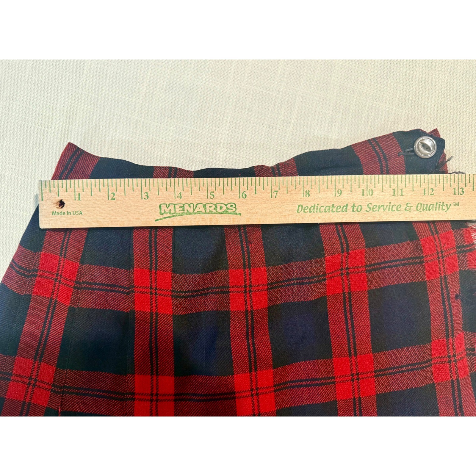 Vintage Abercrombie & Fitch Florence Walsh Plaid Fringe Kilt Skort Red