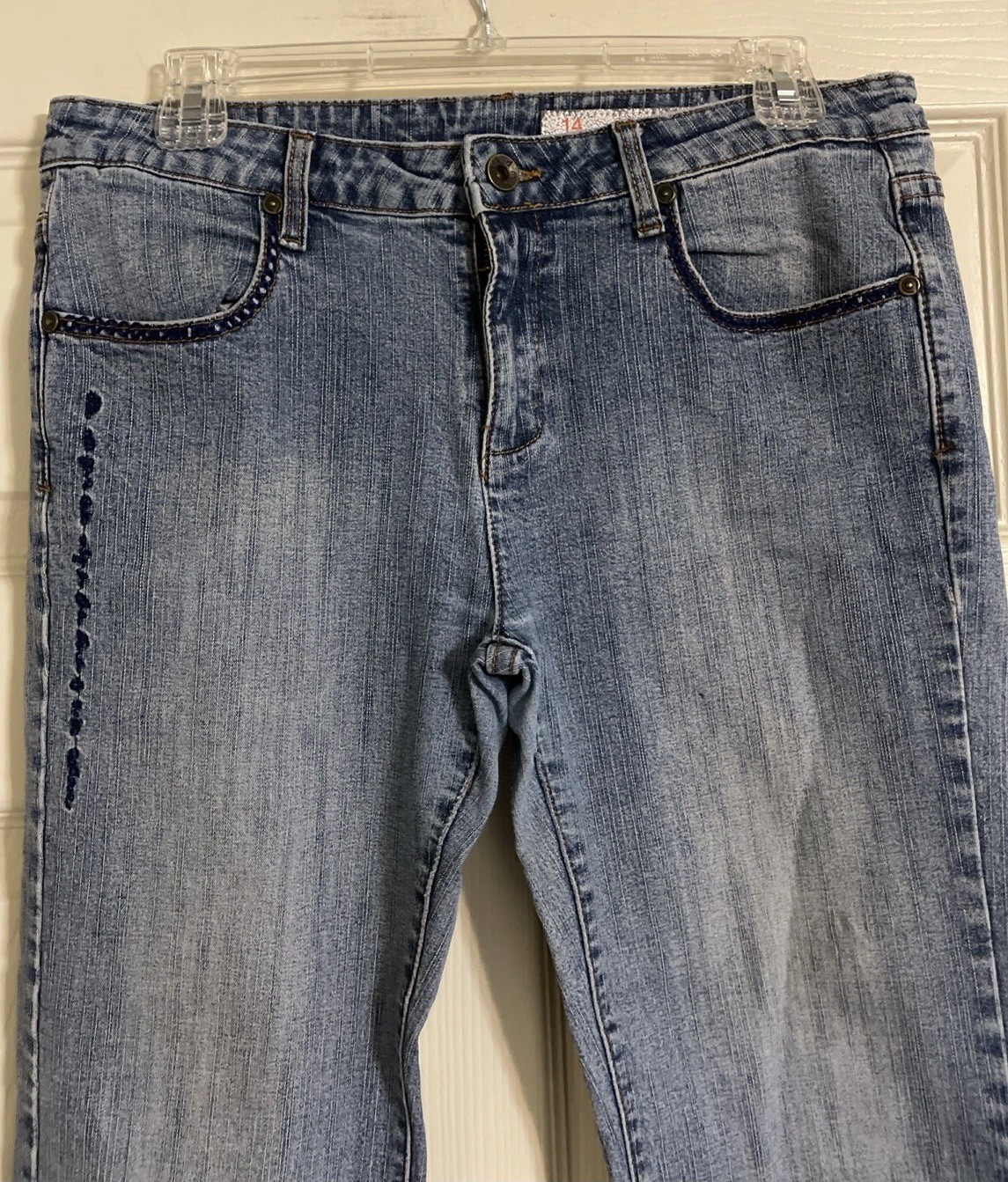 Akdmks Jeans Juniors Women’s 14 Y2K Vintage 32×33 Light Wash Blue Grunge Skater