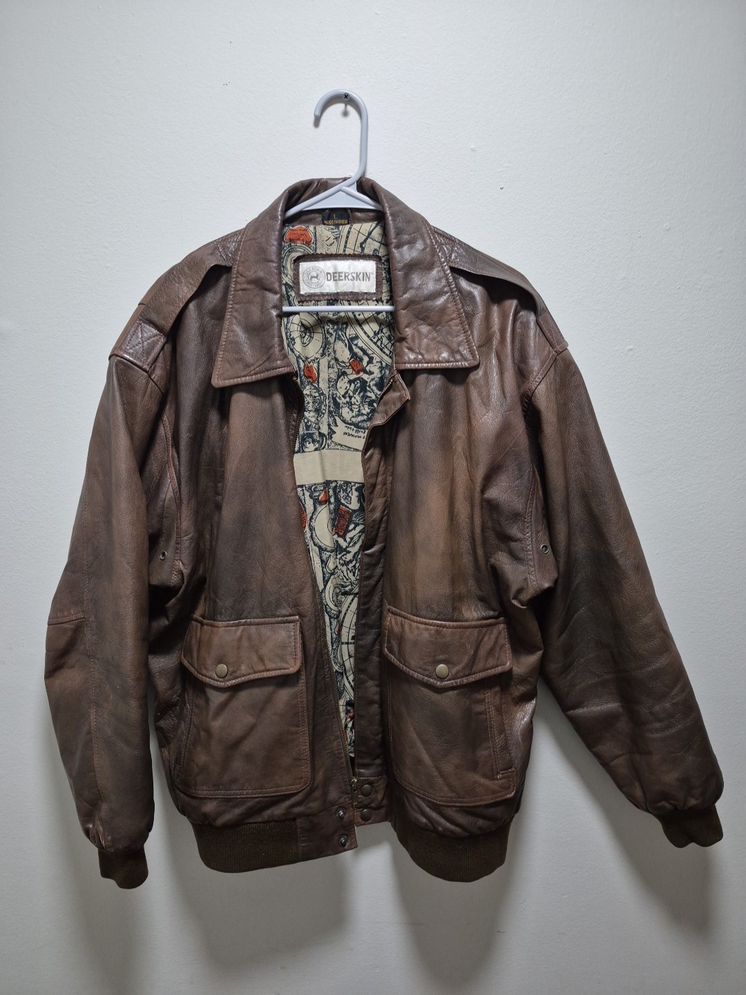 VTG 40s Deerskin Leather Jacket Women’s Size 46
