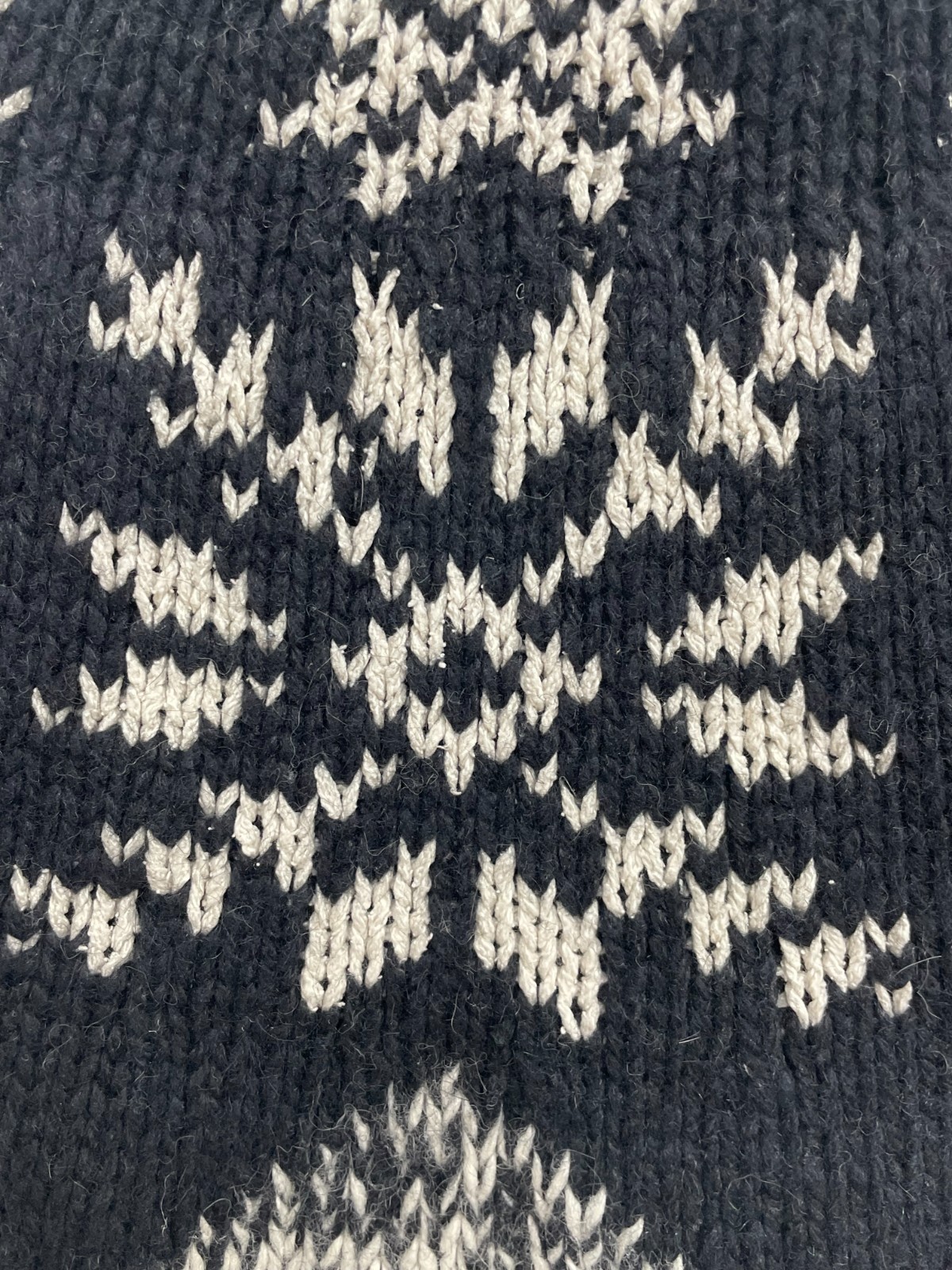 Vintage Evan-Picone Fair Isle Snowflake Sweater Small Angora Knit Mock Neck