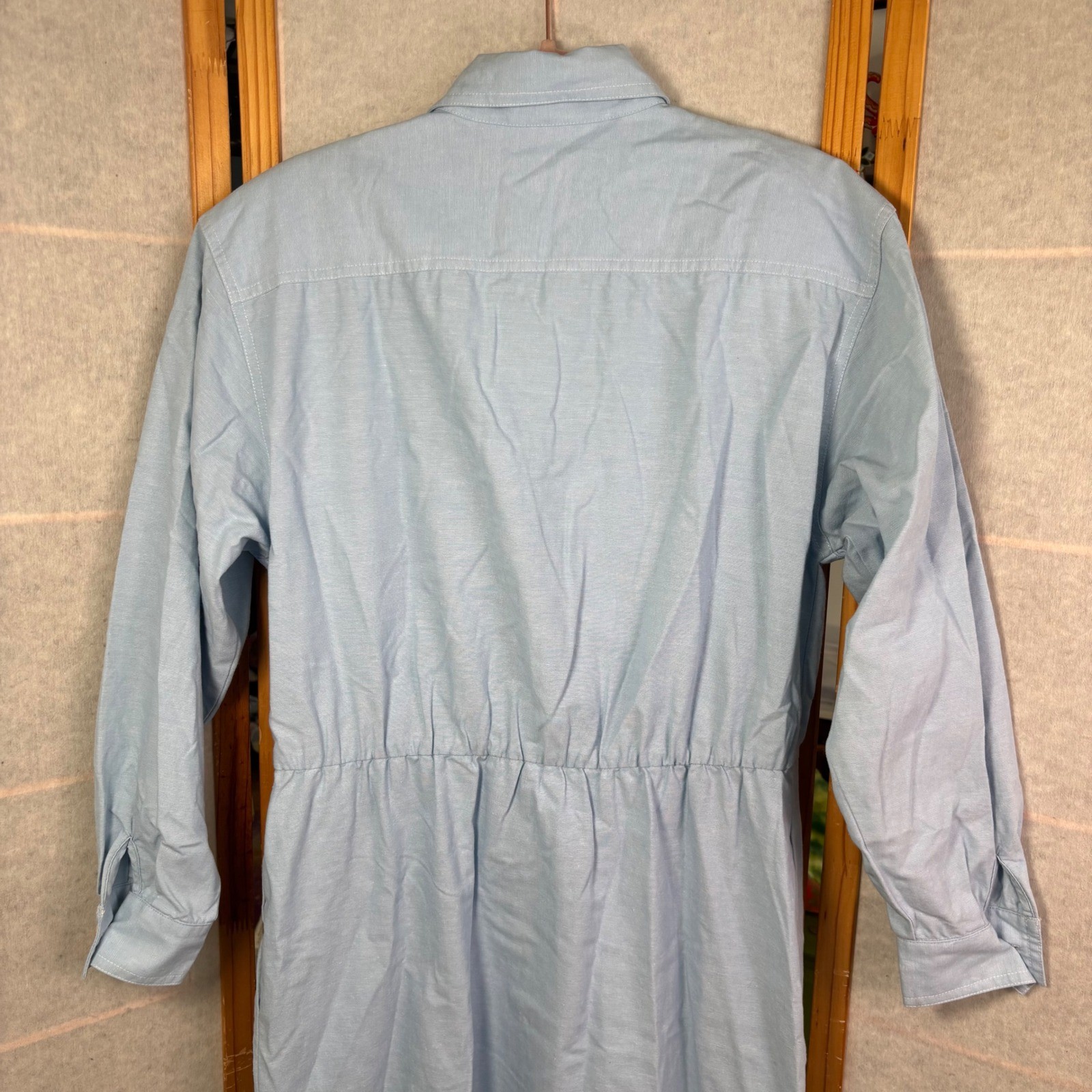 Brownstone Studio Vintage Denim Button Front Long Sleeve Shirt Dress Size 14 USA