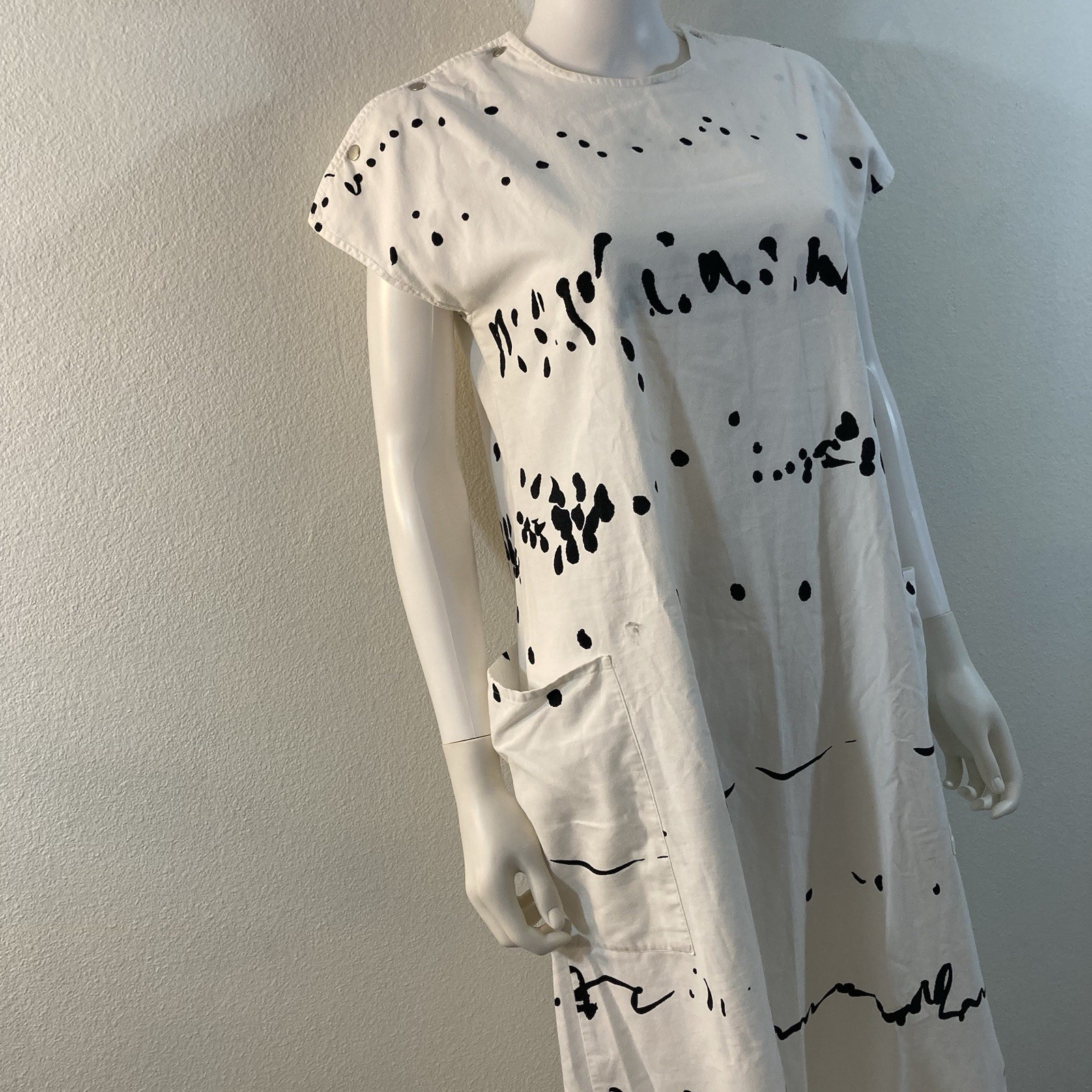Vuokko Vintage 1980’s Cotton Dress with Pockets