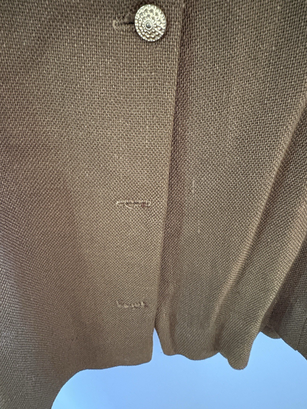 1960s Brown shift dress sleeveless with yellow polka dot Scarf Collar Medium
