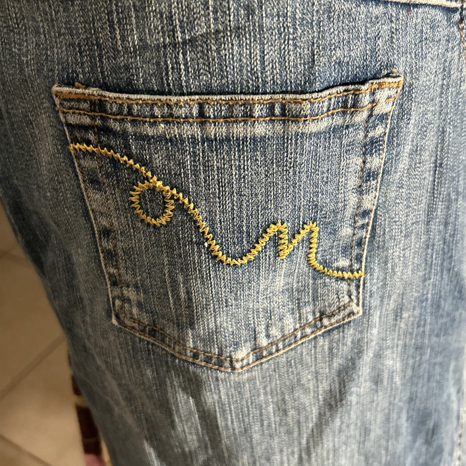 Alberto Makali 80s Vintage Embellished Designer Denim Jean Skirt Sz 8 RARE
