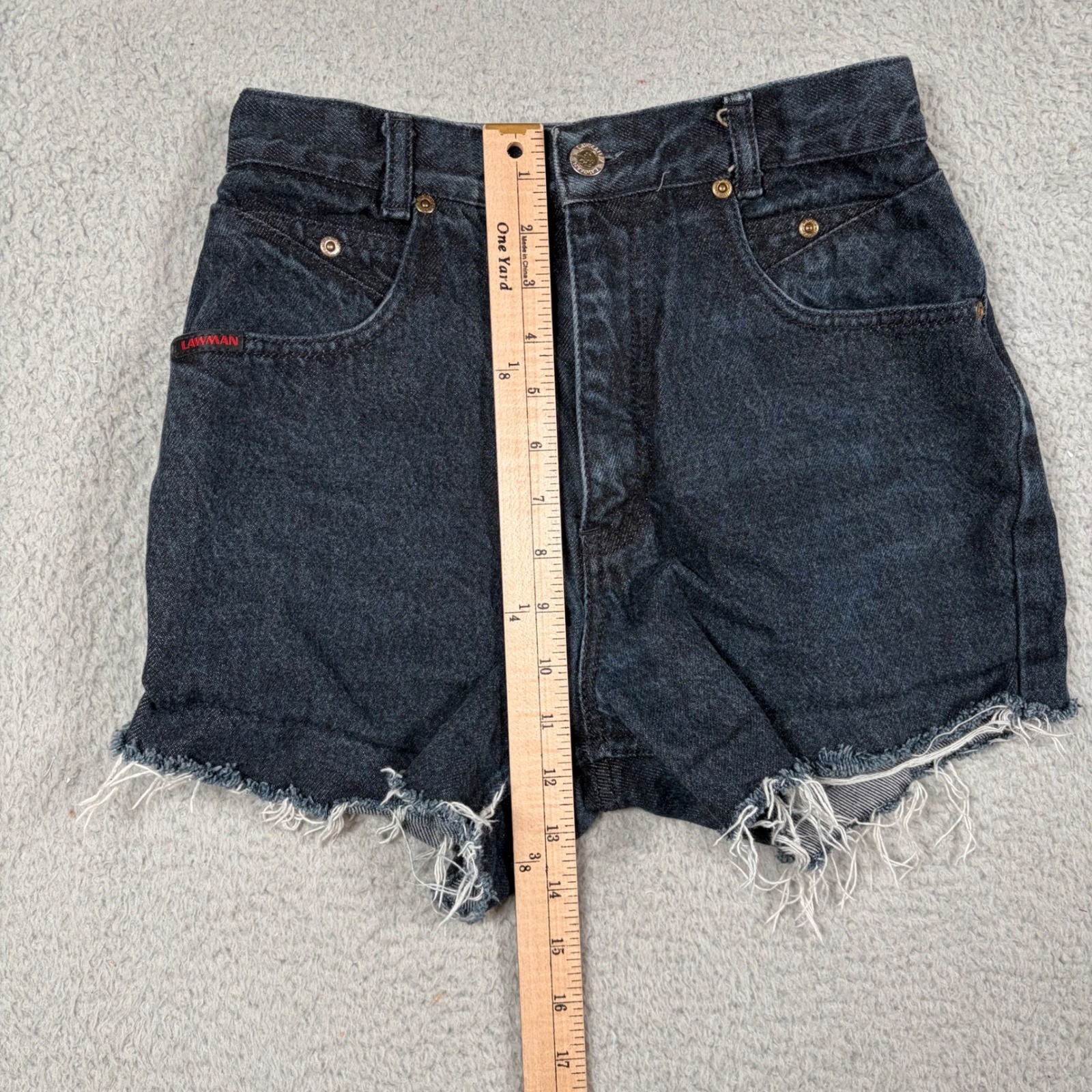 Vintage Lawman World Class Denim High Waisted Cutoff Shorts Western Retro Size 5