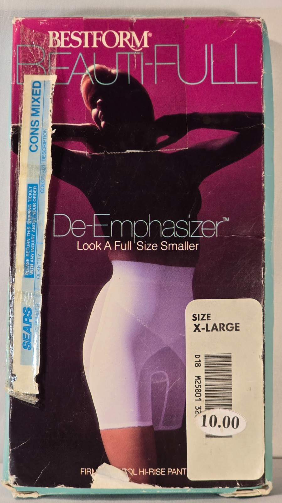 Vintage Dupont Bestform Beautifull De-Emphasizer Bodyshaper for Slimming-Size XL