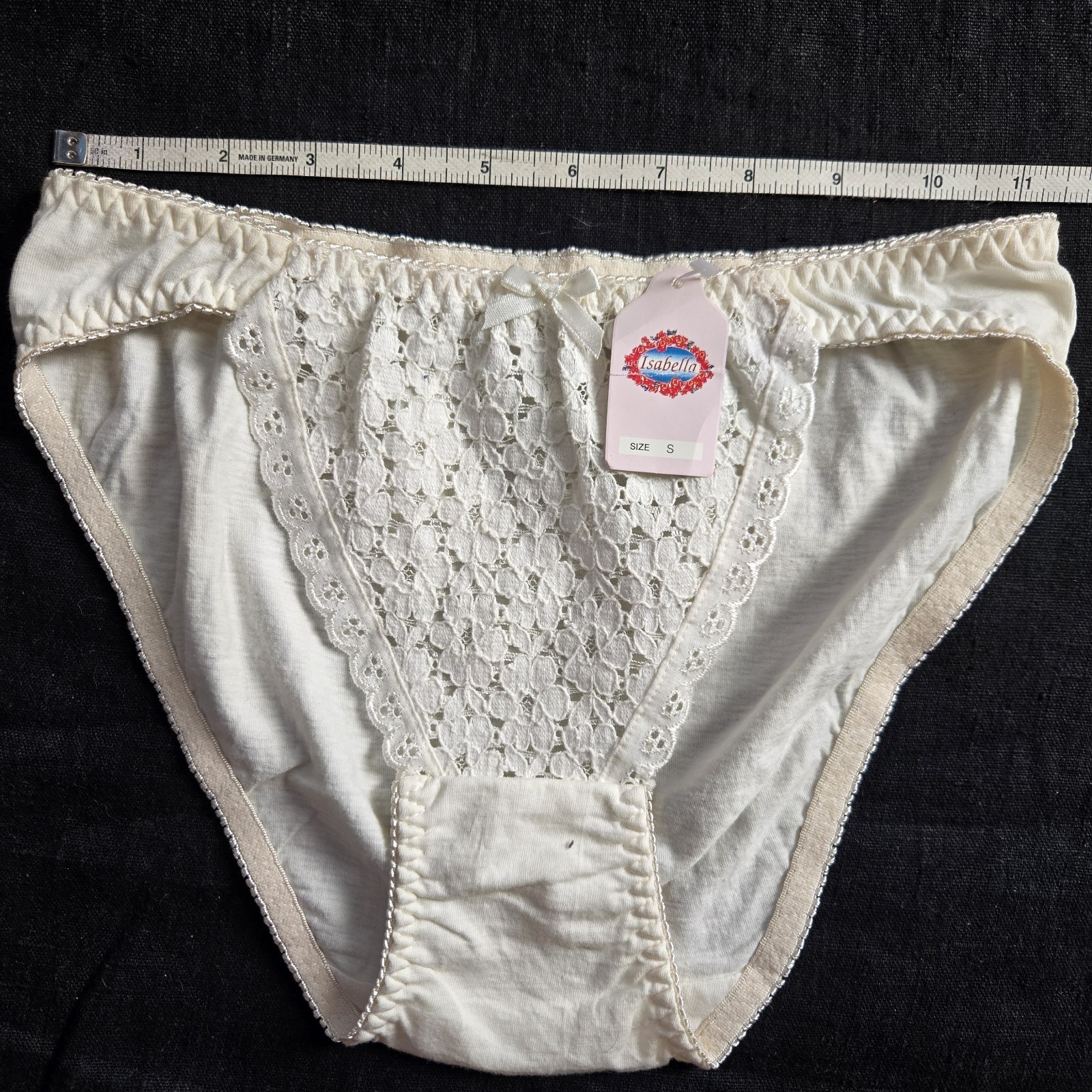 Vintage Isabelle Cotton And Lace High Cut Panties