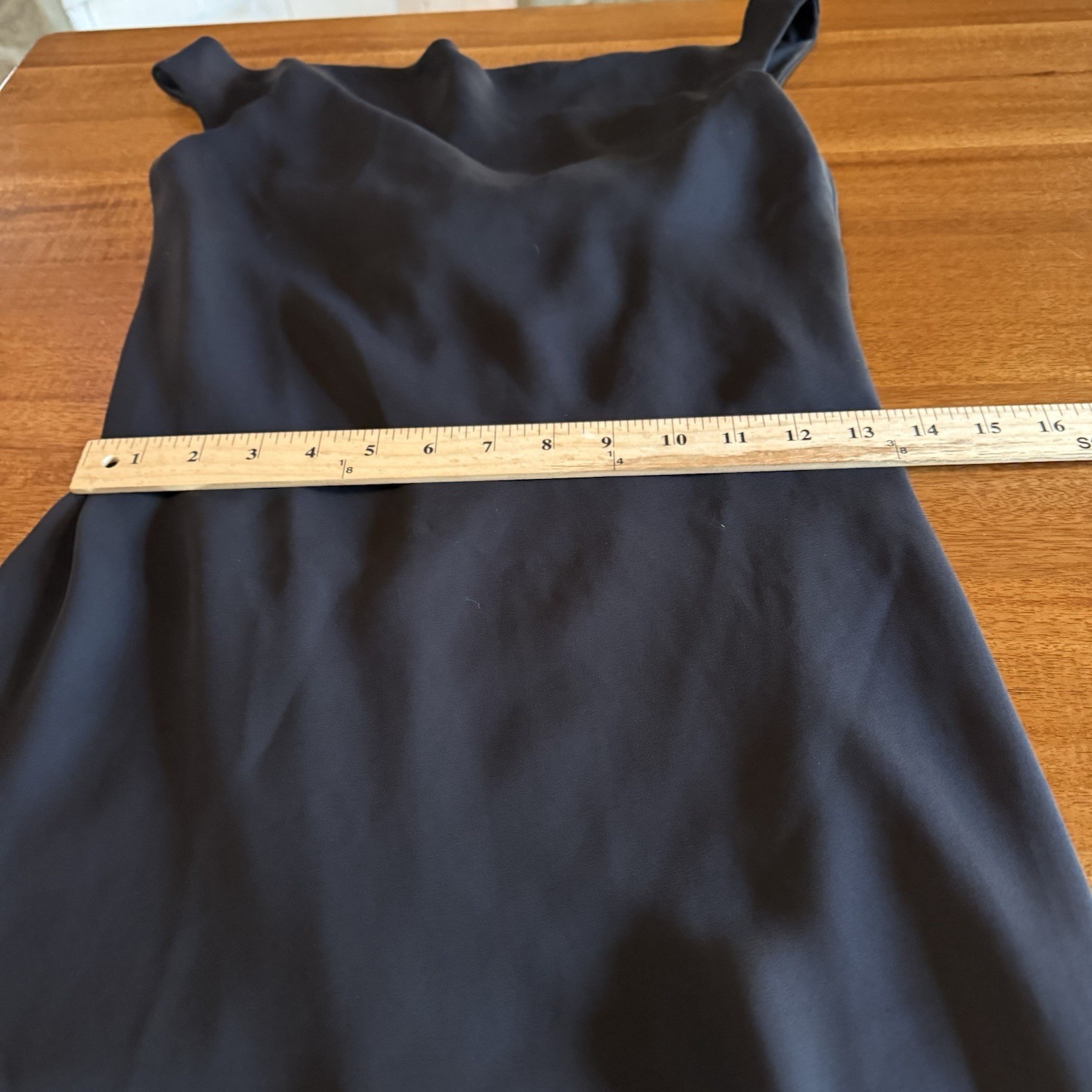 VTG Jump! Sleeveless Cowl Neck LBD Formal Dress Sheer 7/8 Bow Tie Back Elegant