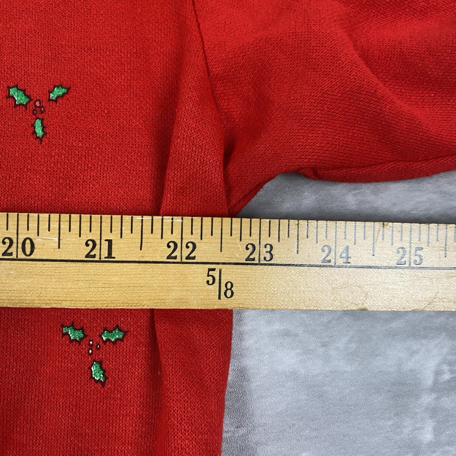 vintage 80s 90s CASUALS YOUNG STUFF CHRISTMAS sweatshirt collard 1X bear heart