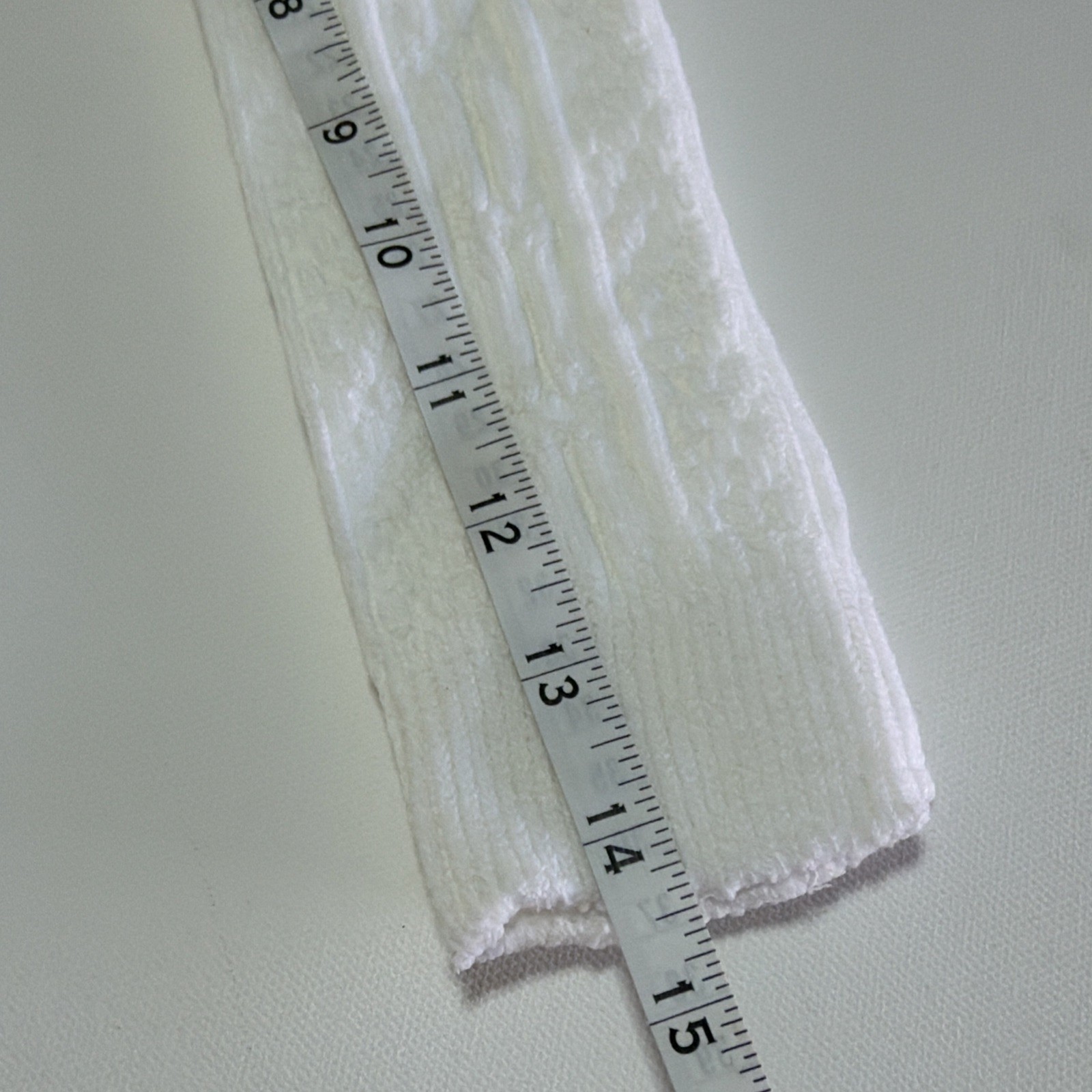 VTG Socks Hosiery 80s Teen-a-bouts Knee High 8-9.5 Pyramid White Cable Knit 90s