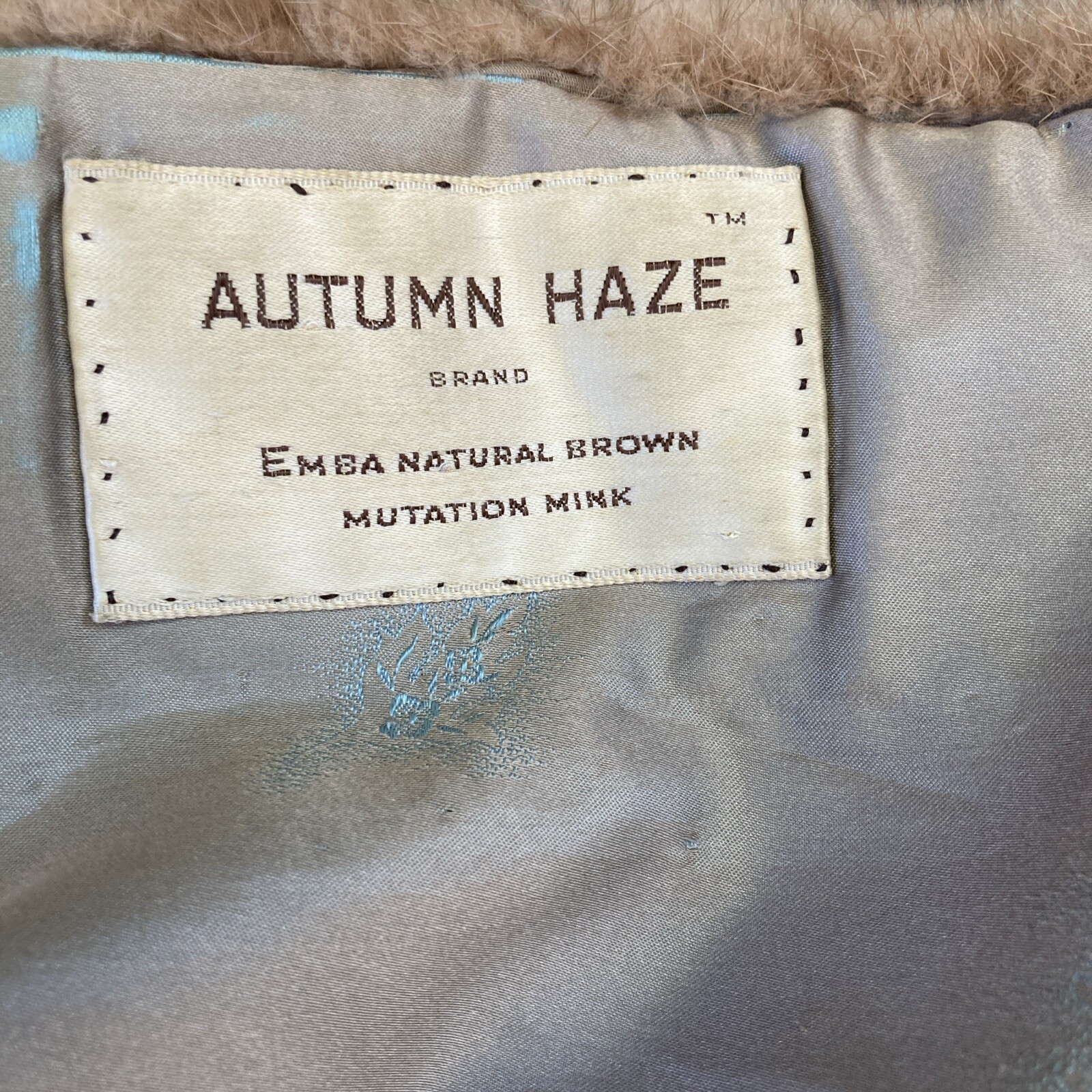 Vintage Schumacher Fur Mutation Mink Stole Shawl Wrap Brown Autumn Haze Women’s
