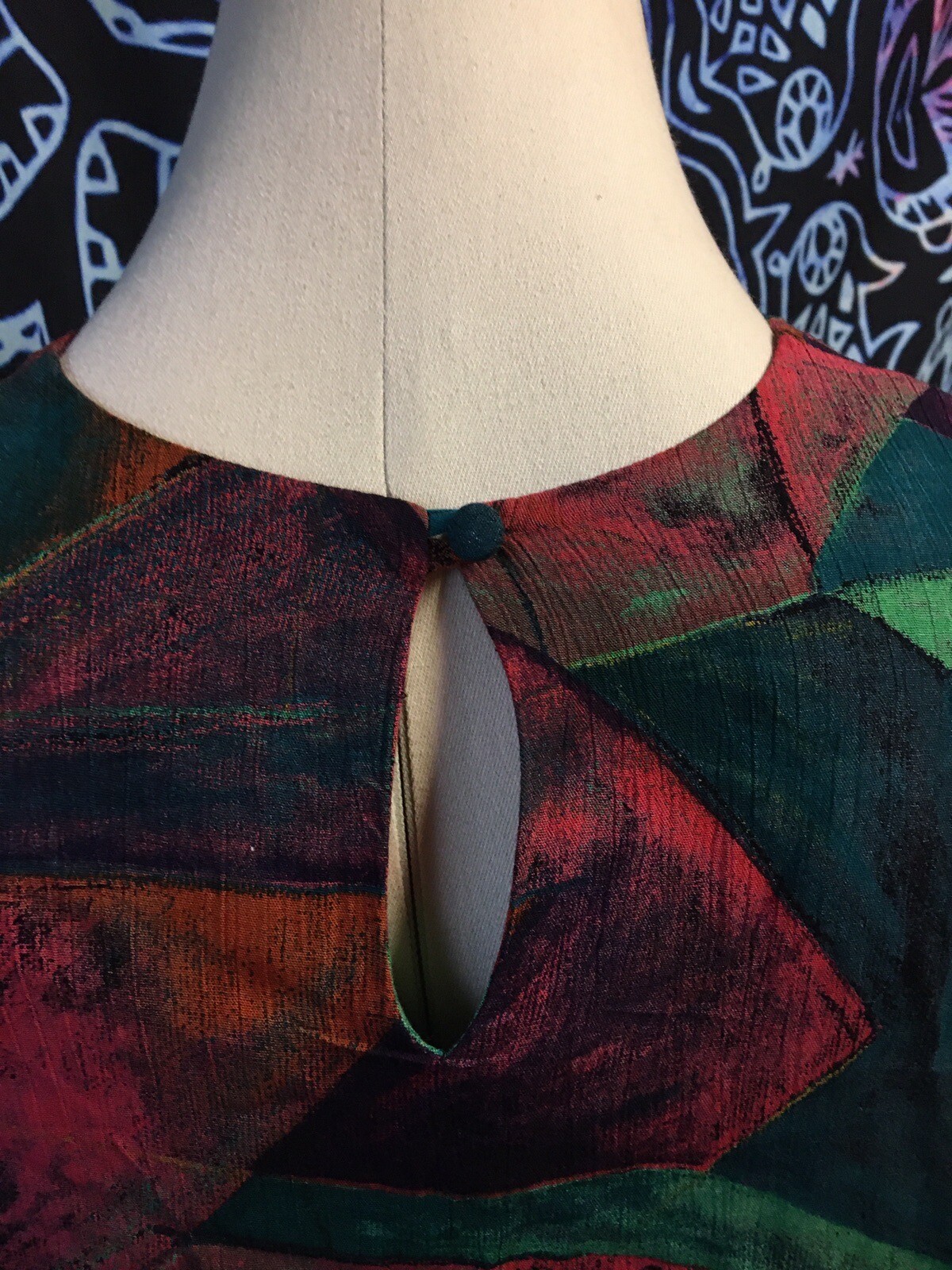 VINTAGE Pierre Lamonte Shirt Women size 10 90’s artsy colorful painterly