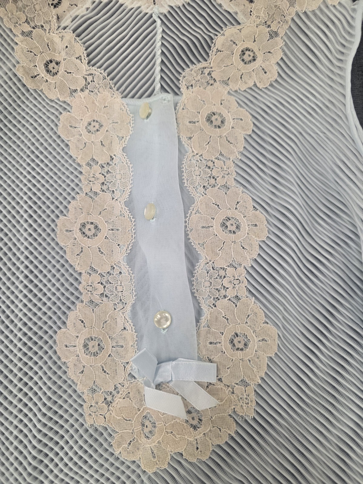 Vtg Goddard Artemis Sheer Chemise Shortie Nightie Babydoll Blue Small Style 6168