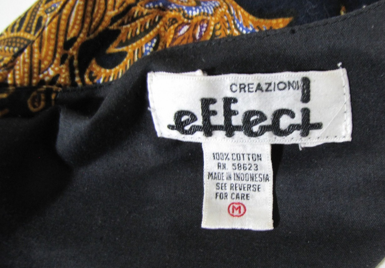 Y2K 4-button Vest Effeci Beaded Floral Lined Back-tie 100%-Cotton pockets Wm. M