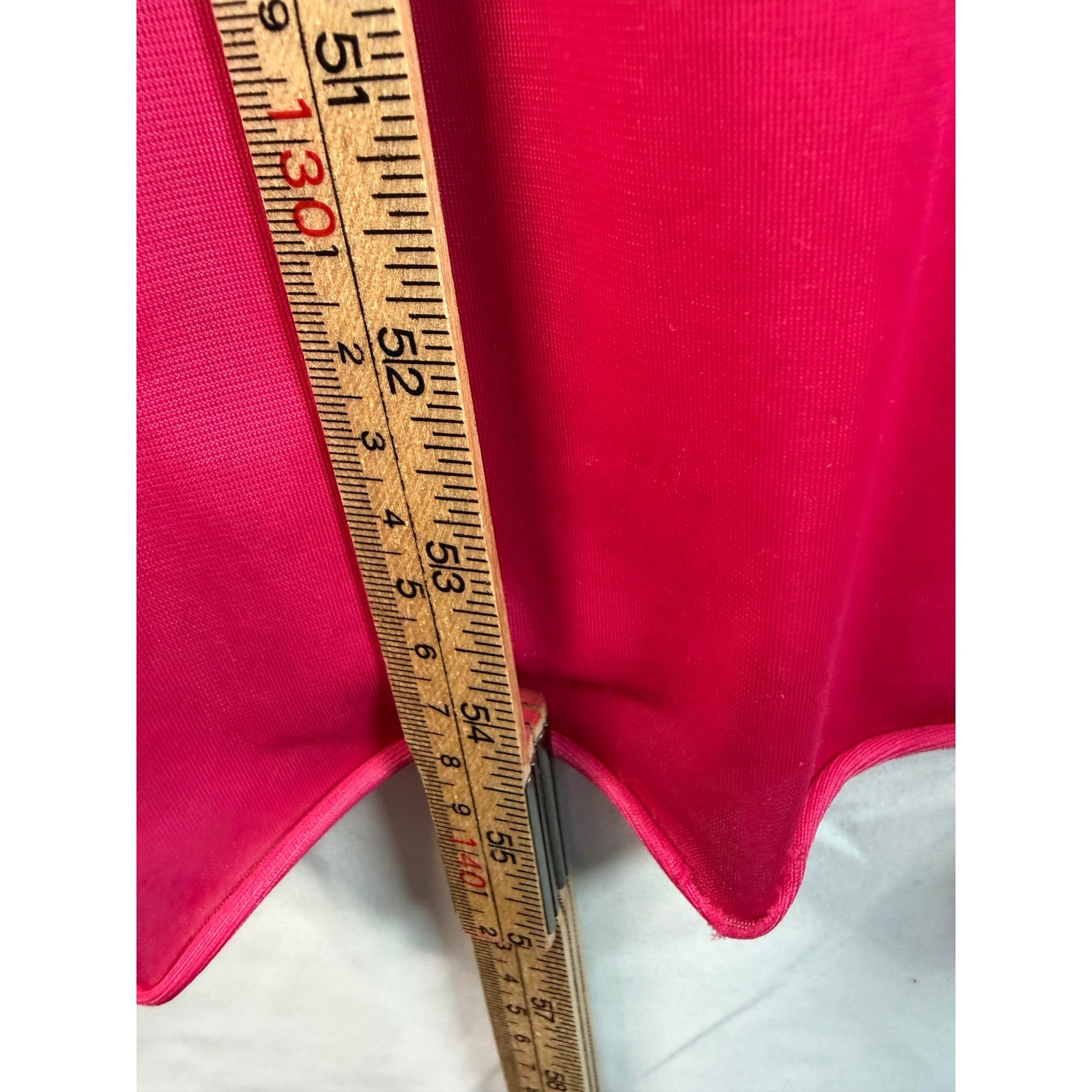 Vintage Vanity Fair Hot Pink Maxi Nightgown Lace Empire Waist Fuchsia Size 34