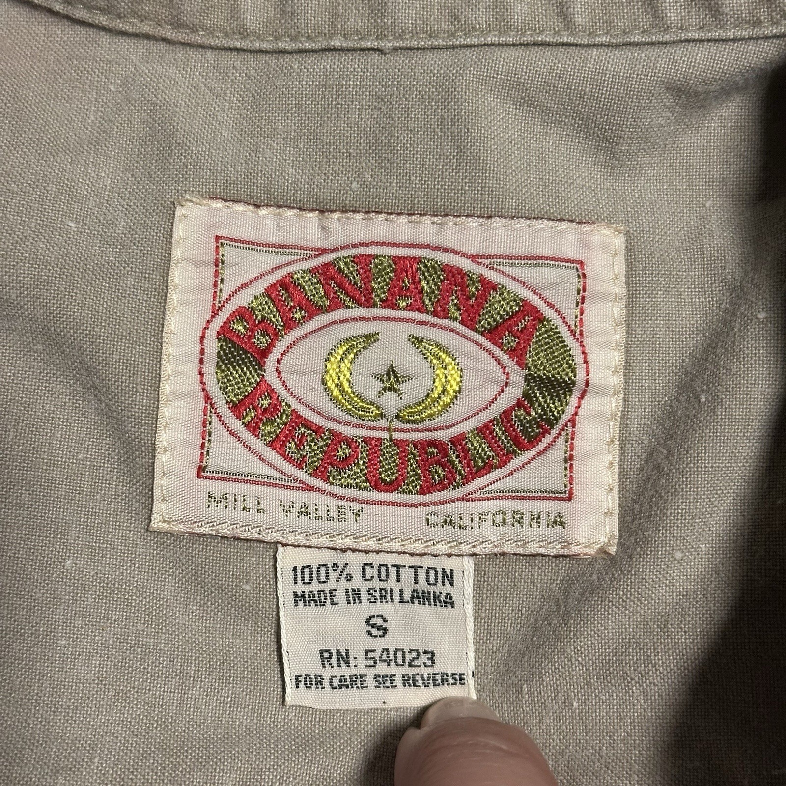 Vtg 80s Banana Republic Mill Valley Safari Coverall Jumpsuit Khaki Cotton Sz S