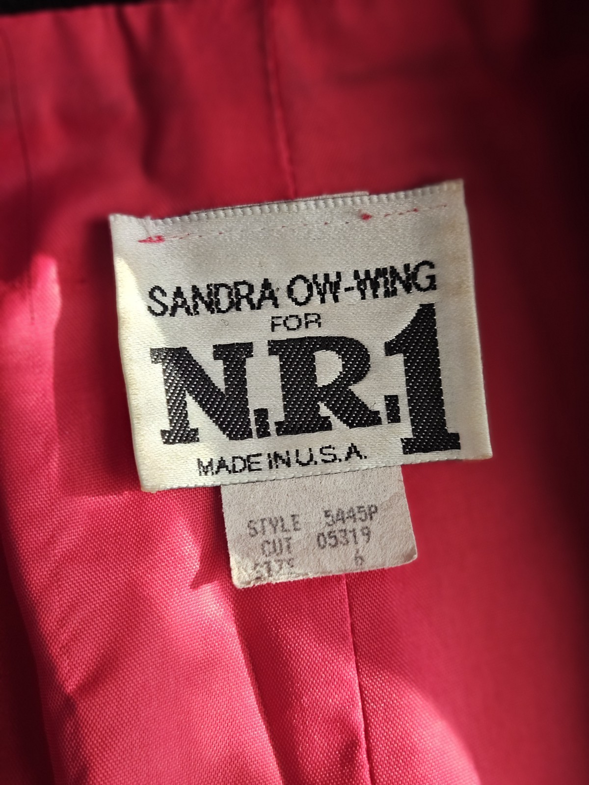 Vintage 1990s Pink Wool Crepe Double Breasted Blazer