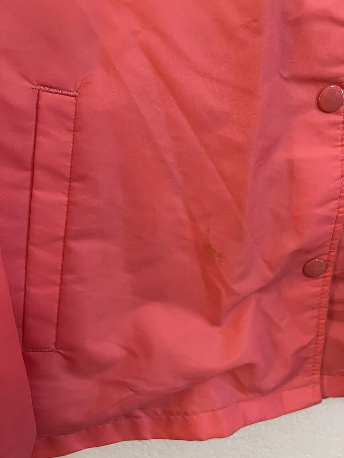 Vintage 80s Blue Lagoon Movie Pink Coach Windbreaker Jacket Sz M