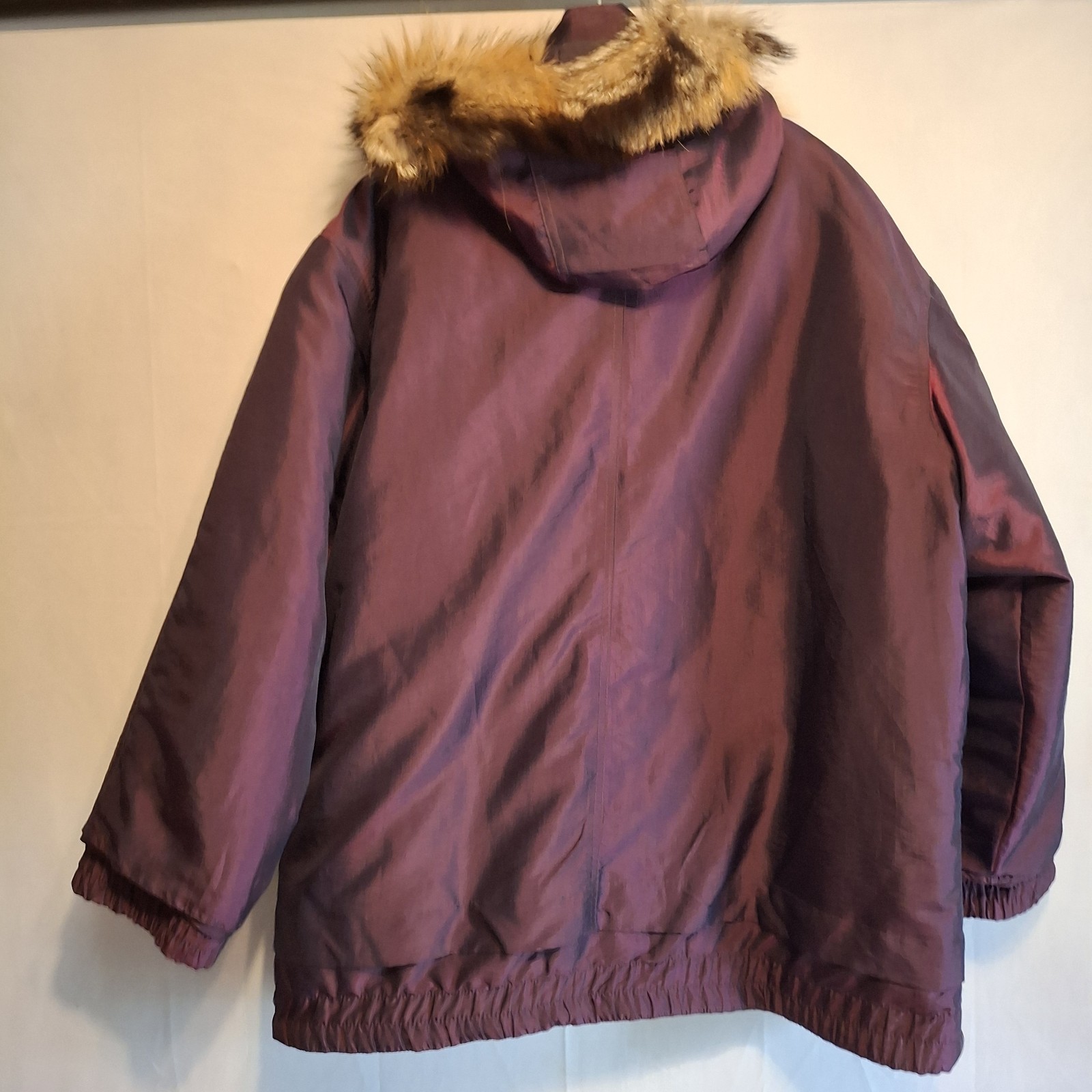 VTG 90’s Mainframe Burgundy 3x/4x Woman’s Parka Jacket with Dyed Fox fur hood