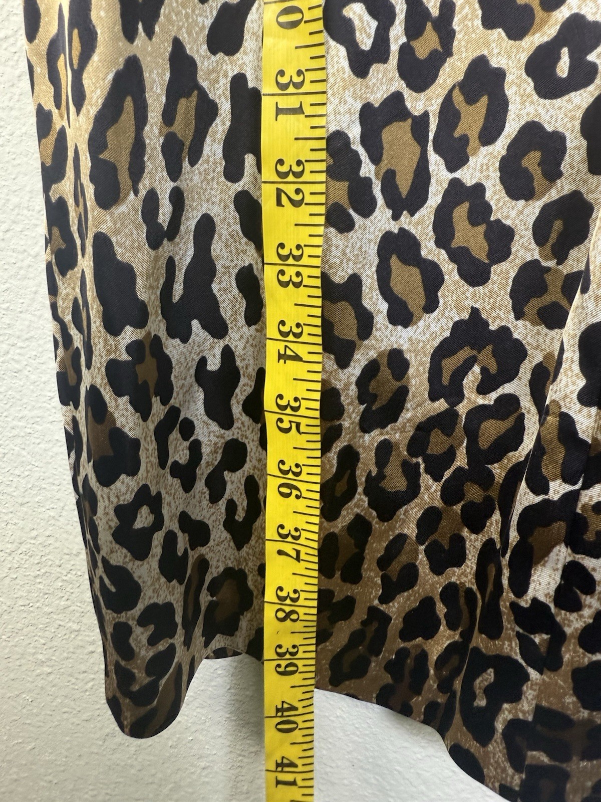 VTG Cache Leopard Animal Print Silky Ruched Body Con Evening Dress Womens 12