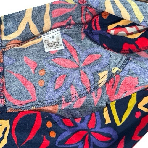 Vintage United Colors Of Benetton Bright Colors Dress EUC Shoulder Pads XS/S 38