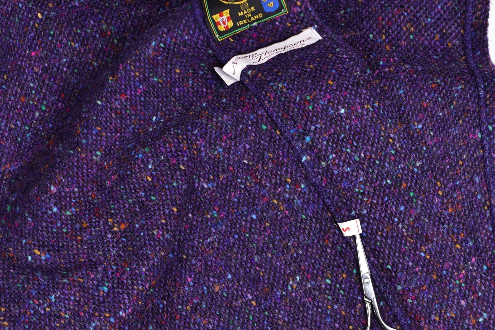 Jimmy Hourihan Donegal Tweed Ireland Purple Color Fleck Cape Small