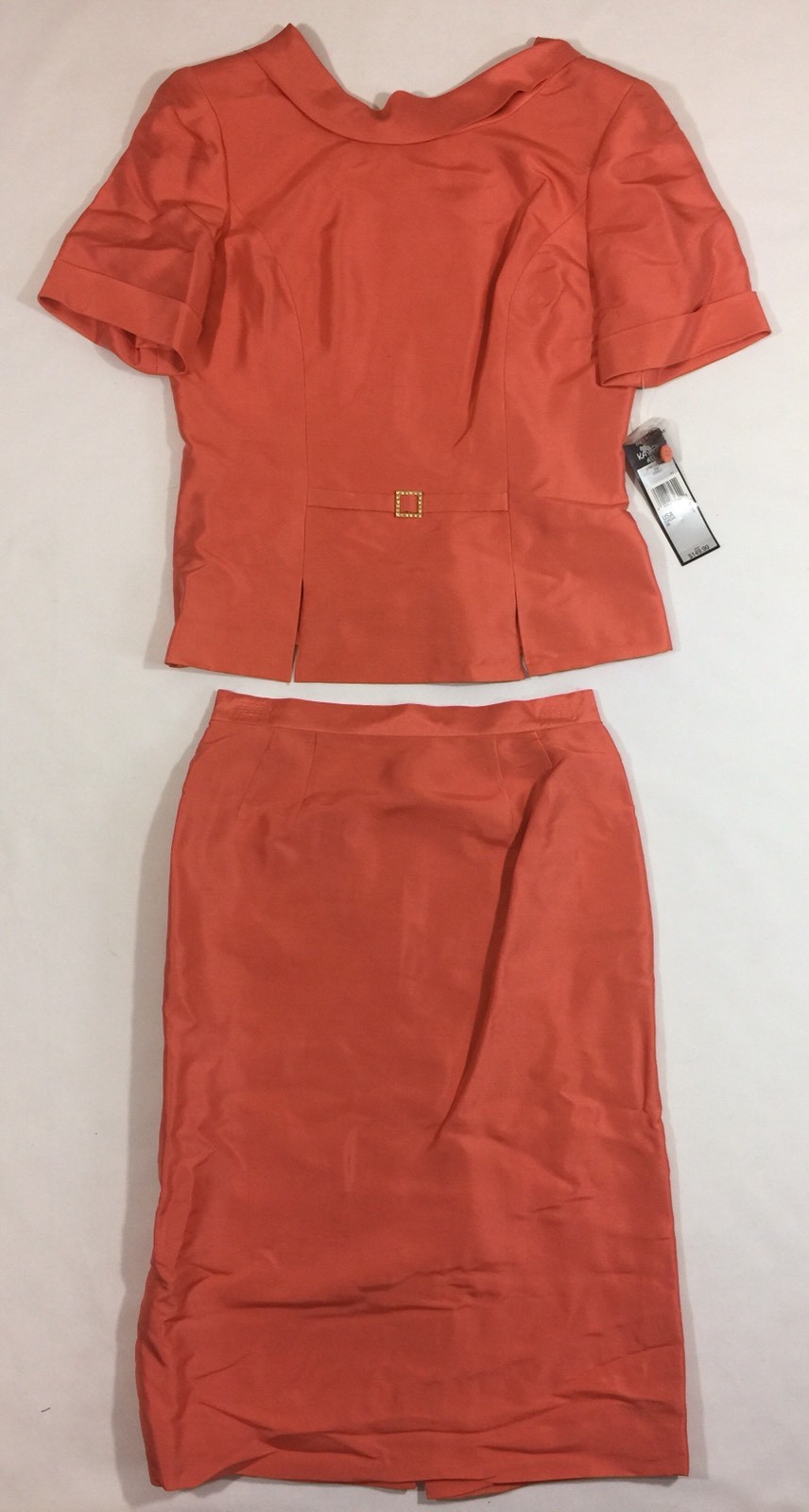 Kasper A.S.L. 2 Piece Skirt And Top Size 4 Silk Vintage 60s Style NWT Dead Stock