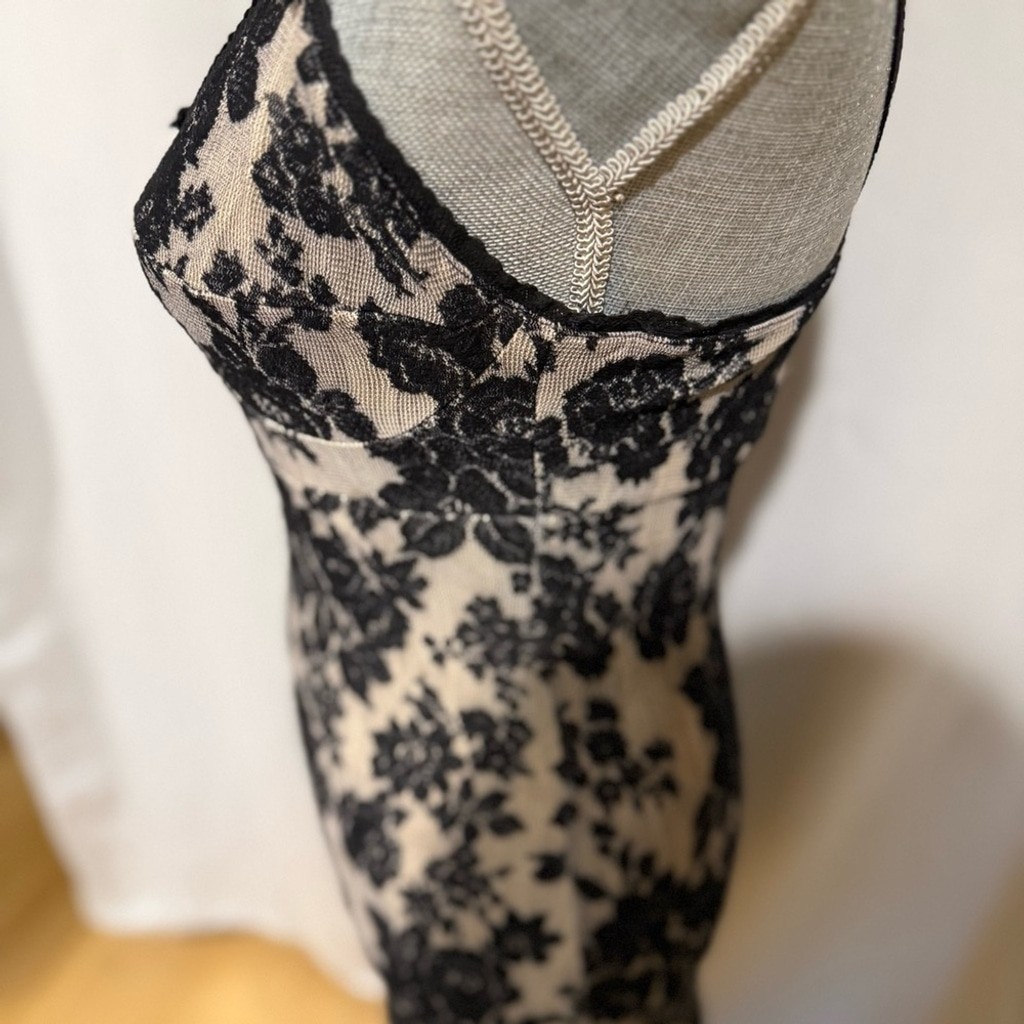 Vintage Sweet Pea Floral Lace Slip Dress – Size M