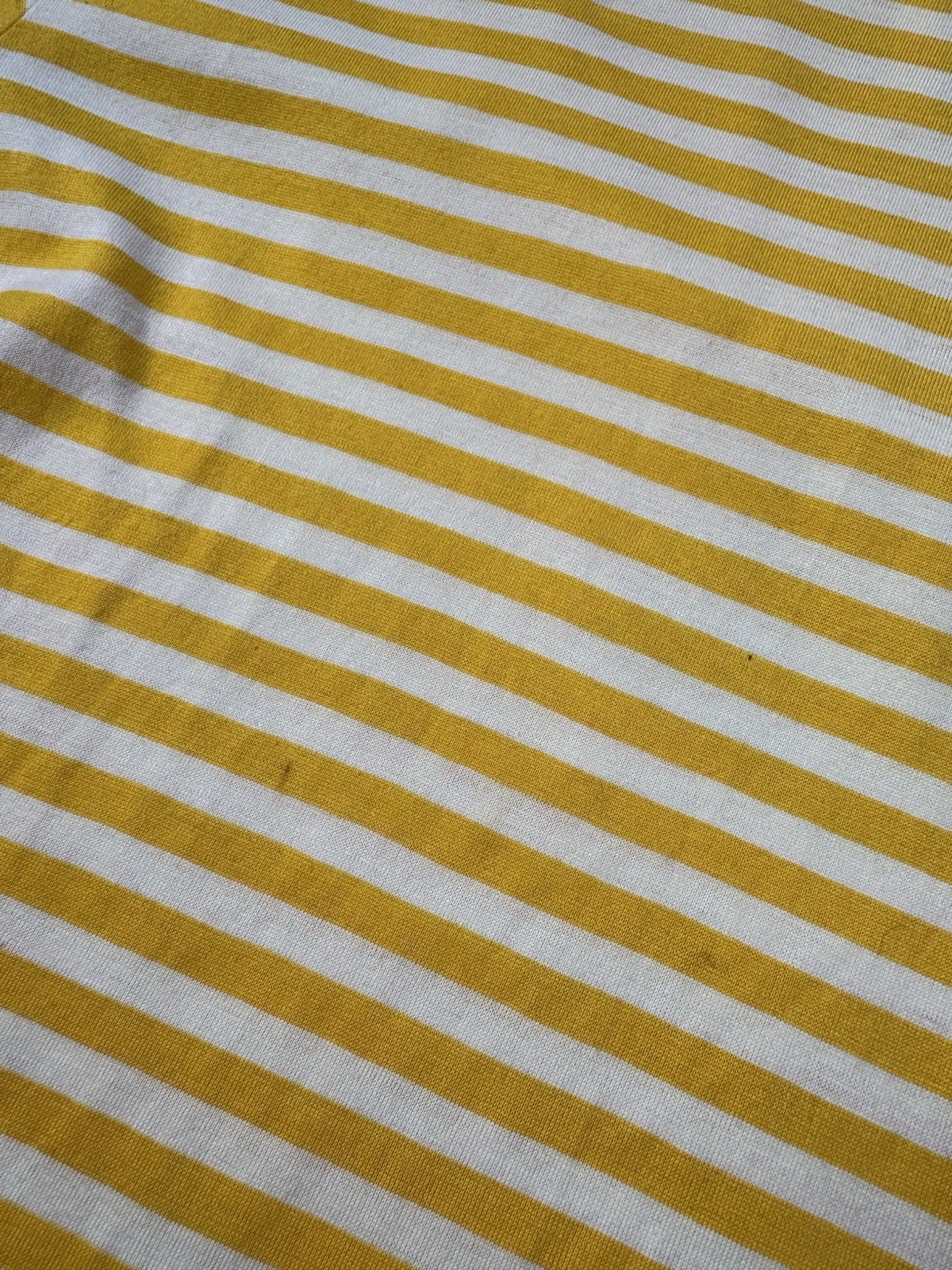 Vintage 1960s Striped Turtleneck Saks Fifth Avenue Yellow Long Sleeve T Shirt