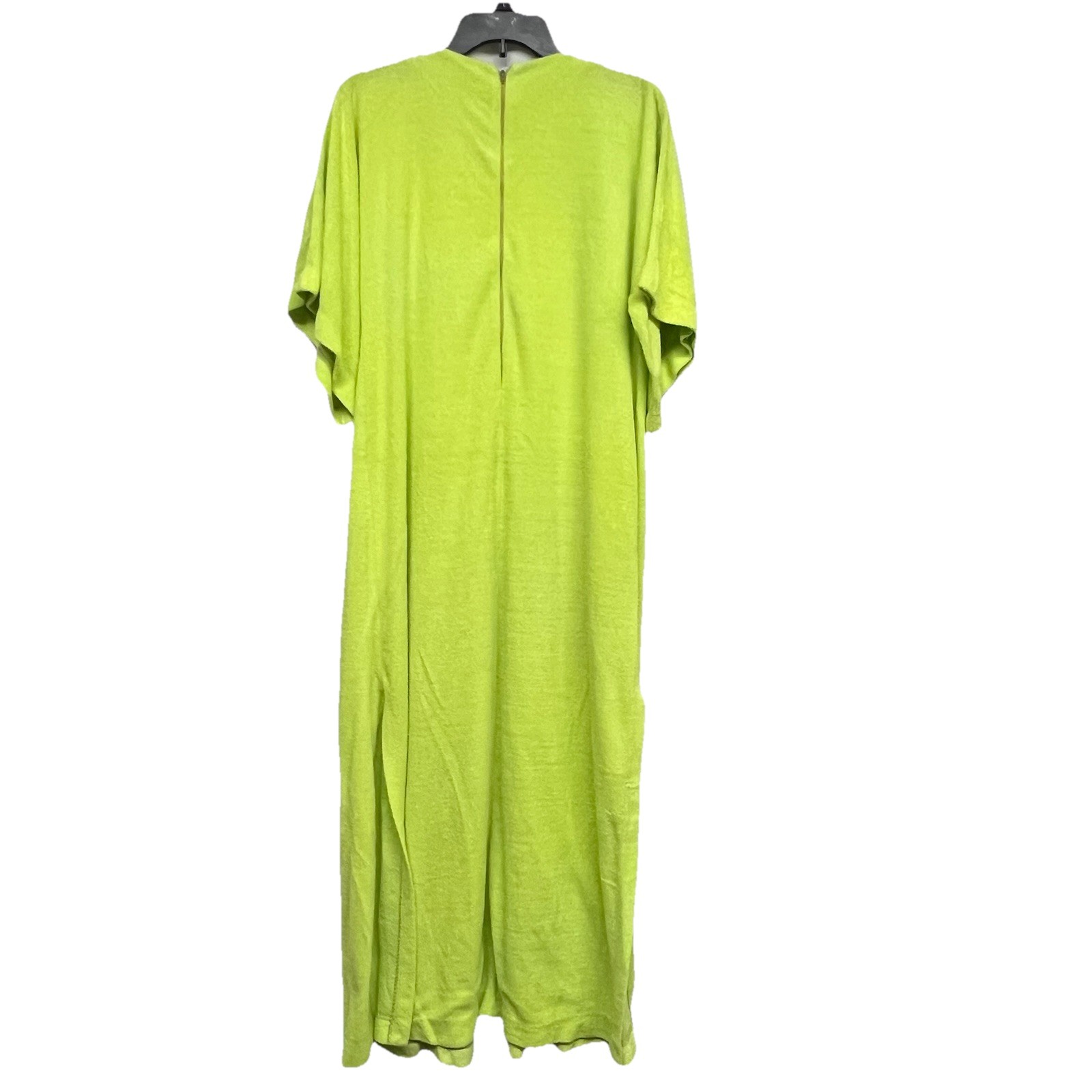 Vtg Bardinella Designs Women’s Long Cover Up Neon Yellow Terry Cloth Medium