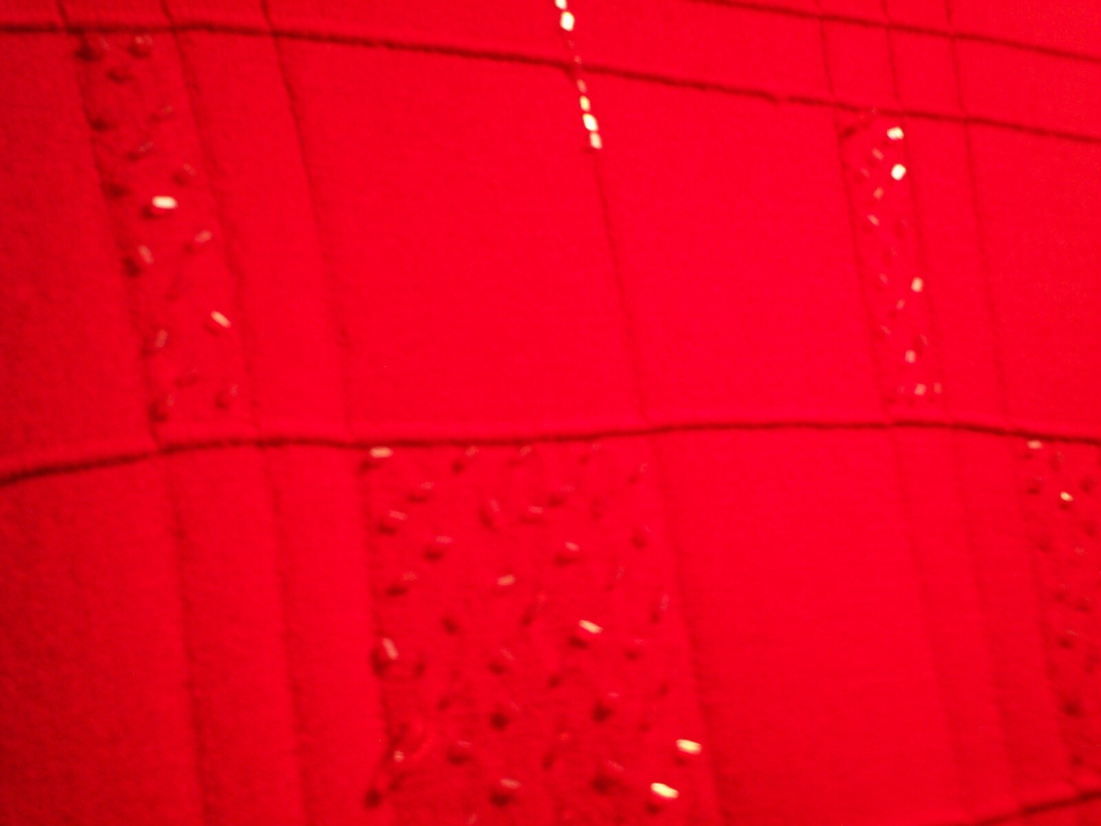 VTG SIZE SMALL BOB MACKIE STUDIO VIBRANT RED EVENING GEOMETRIC BEADED SQUARES
