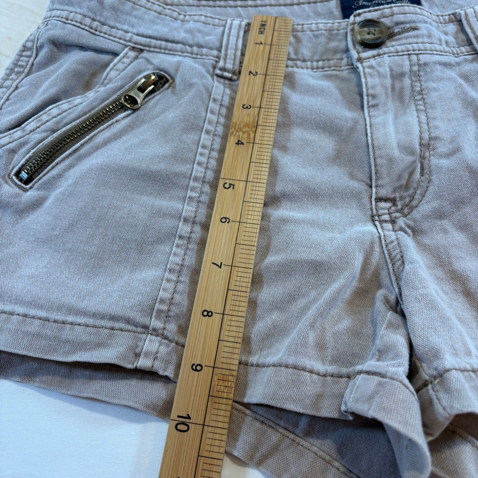 American Eagle Outfitters Womens Vintage 2013 Stretch Tan Short Shorts Size 34