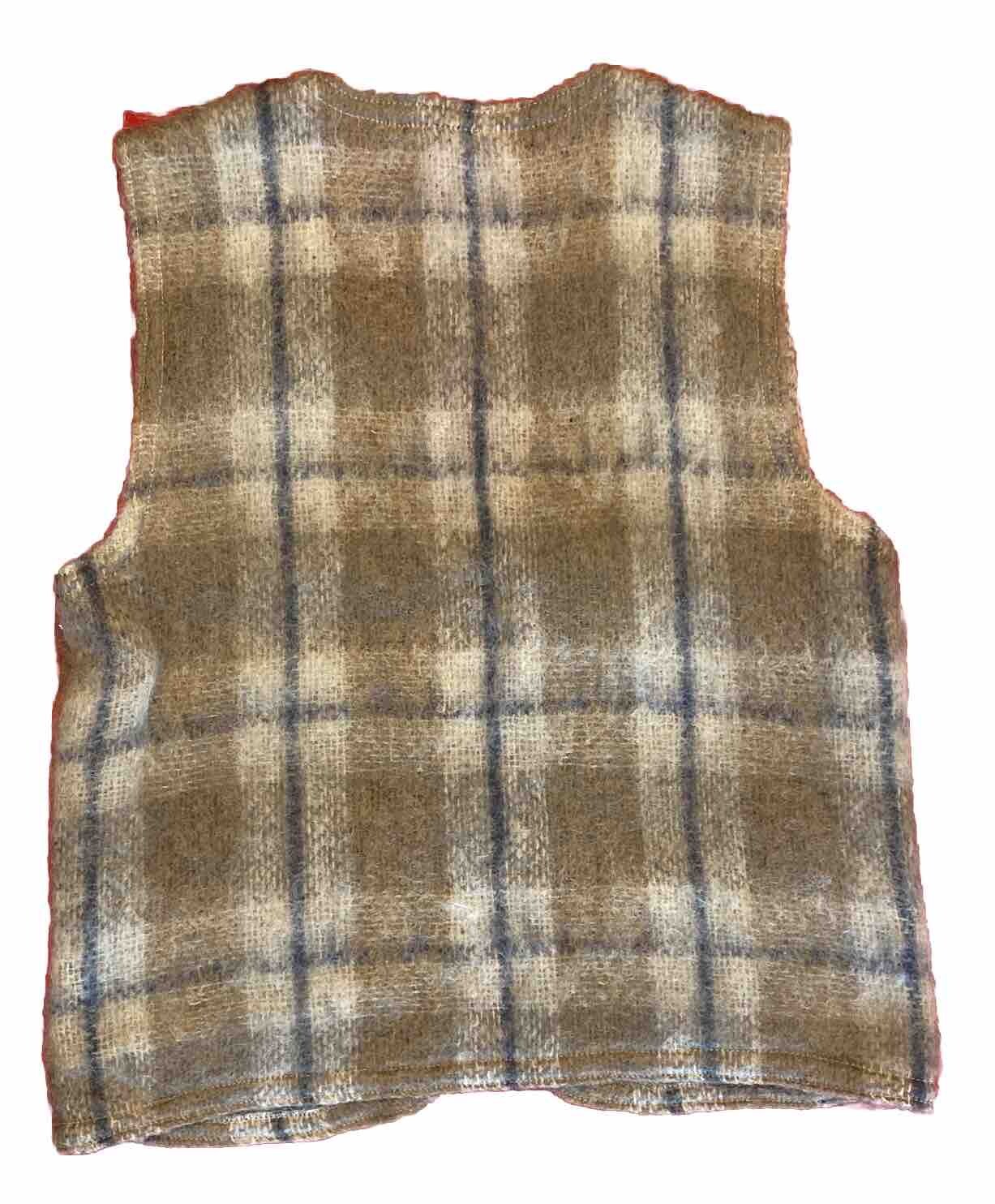VTG Donegal Design Womens 2-Pc Mohair Wool Lined Skirt & Vest Hand Woven Ireland