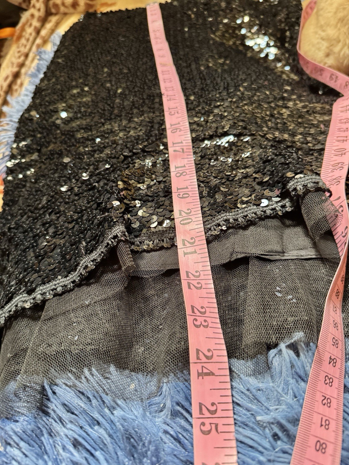Vtg Nanette Lepore Black Sequin Mermaid Skirt High Low Pencil 4 S Flute